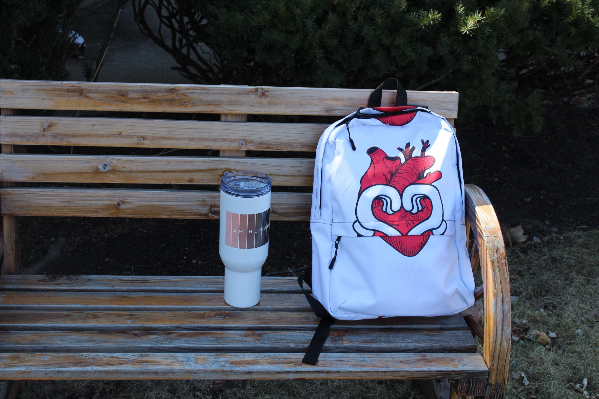 Stanley-Tumbler-I am human Travel mug with a handle-Motivational-Smart