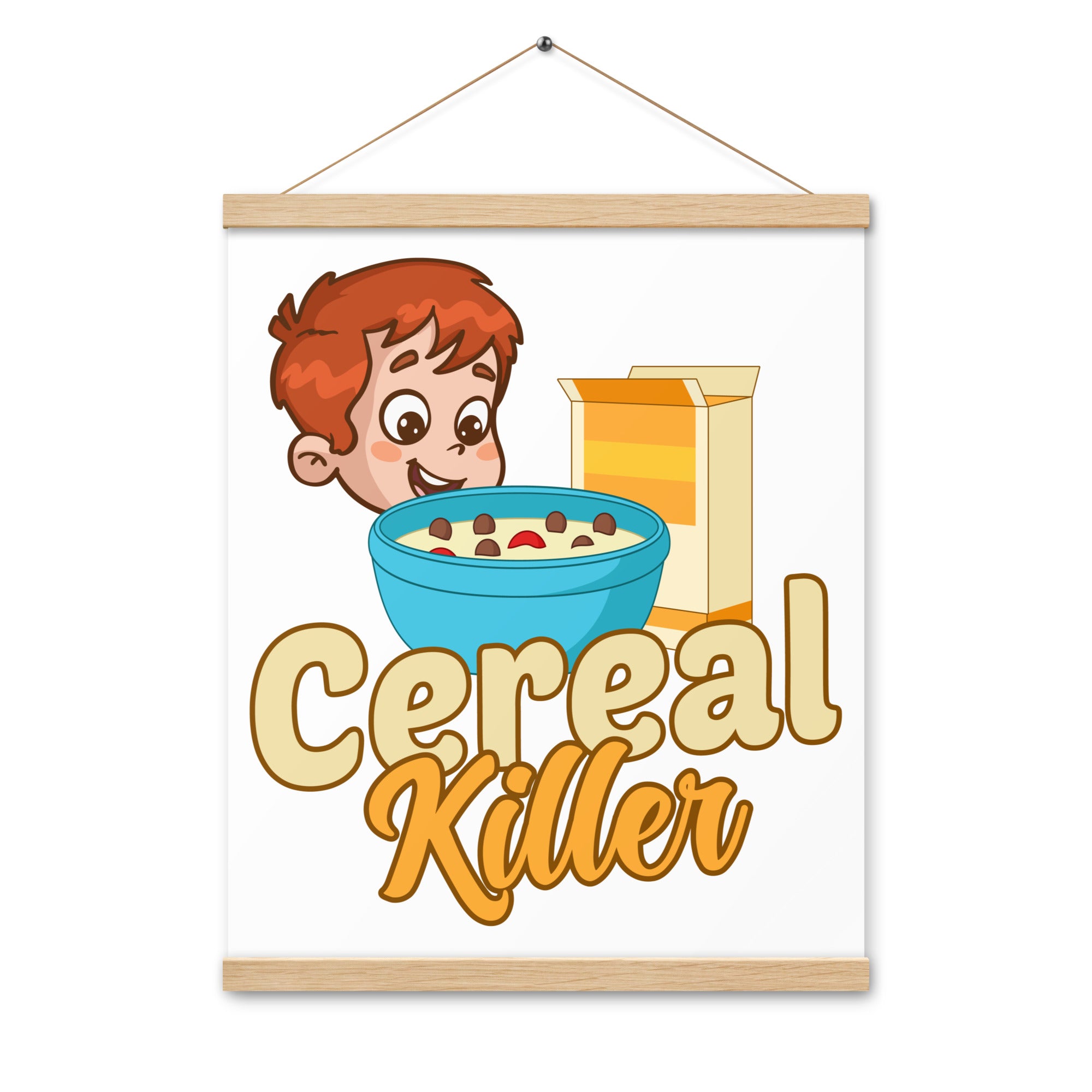 Cereal Killer Poster with hangers