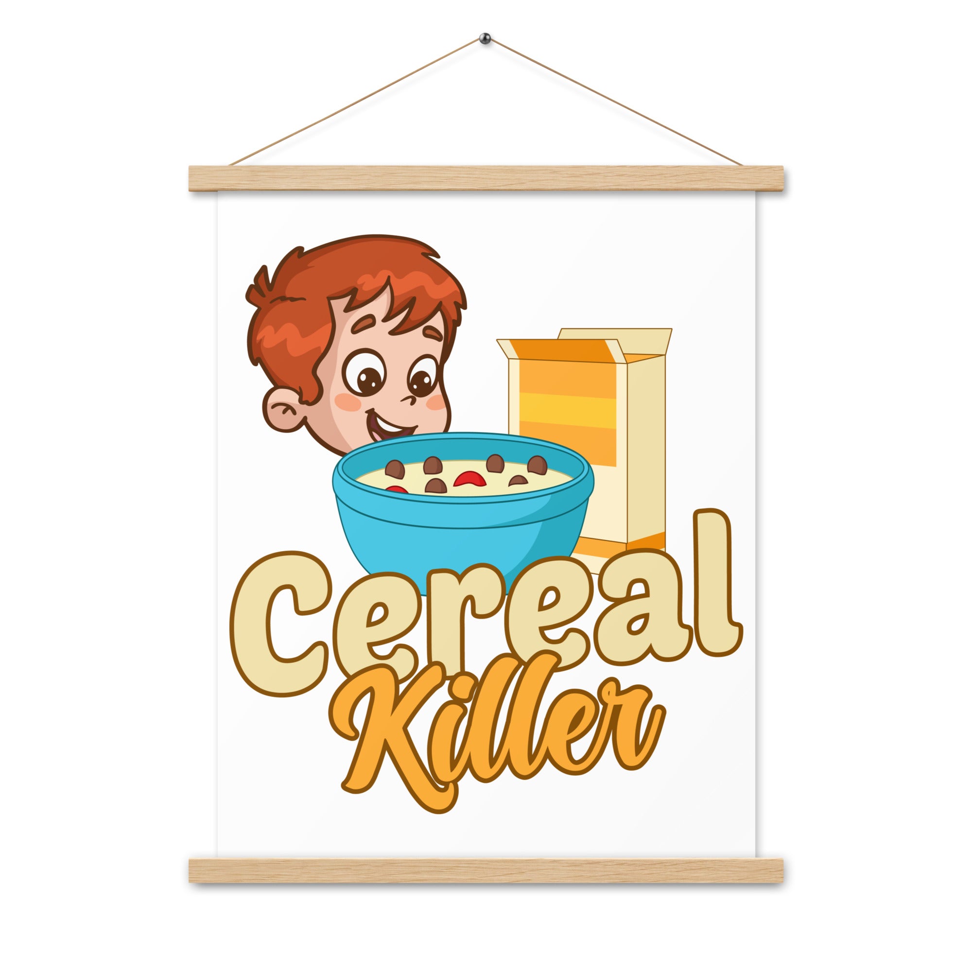 Cereal Killer Poster with hangers
