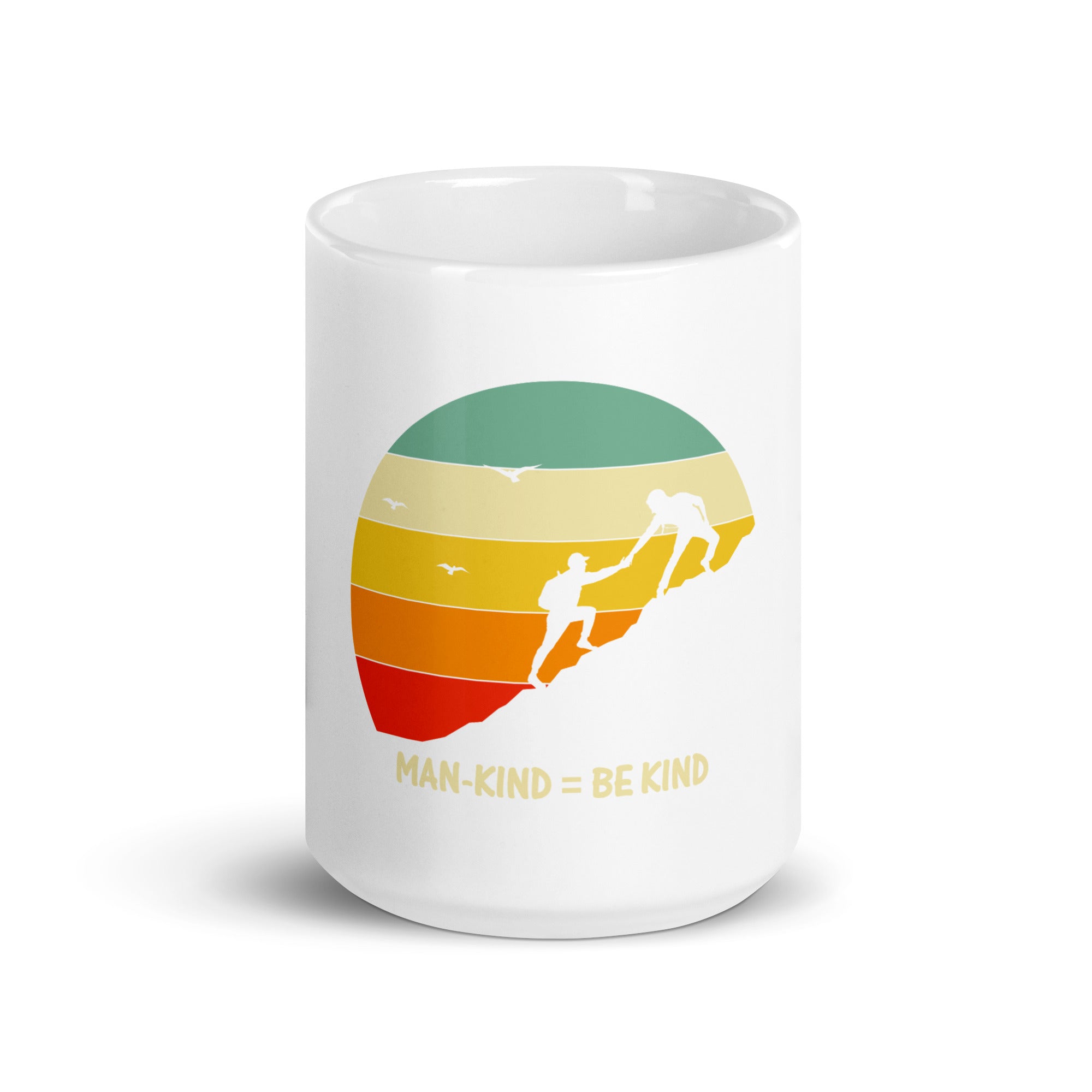 Be Kind White glossy mug
