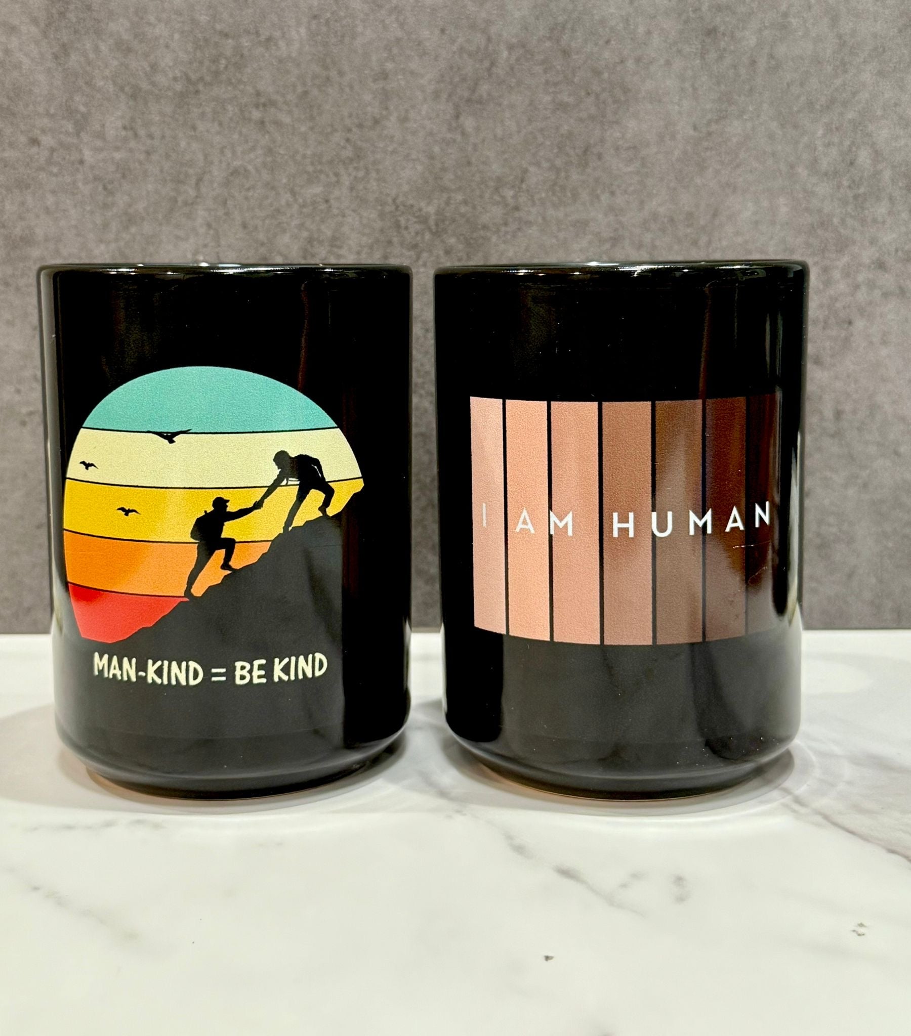 Be Kind Black Glossy Mug