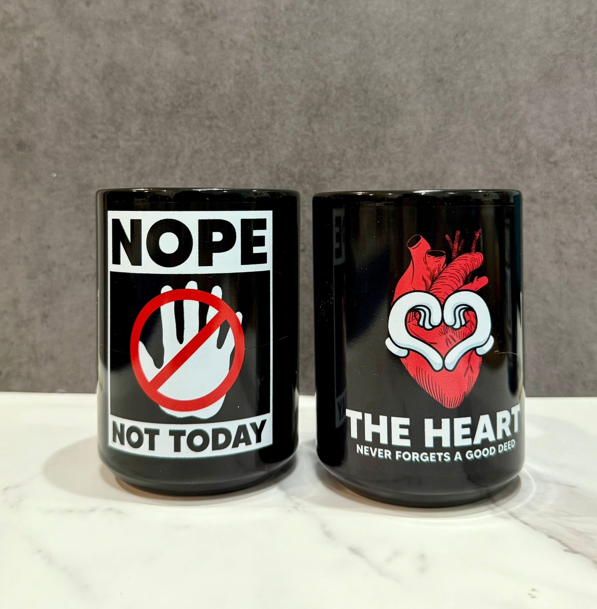 Nope Not Today Black Glossy Mug
