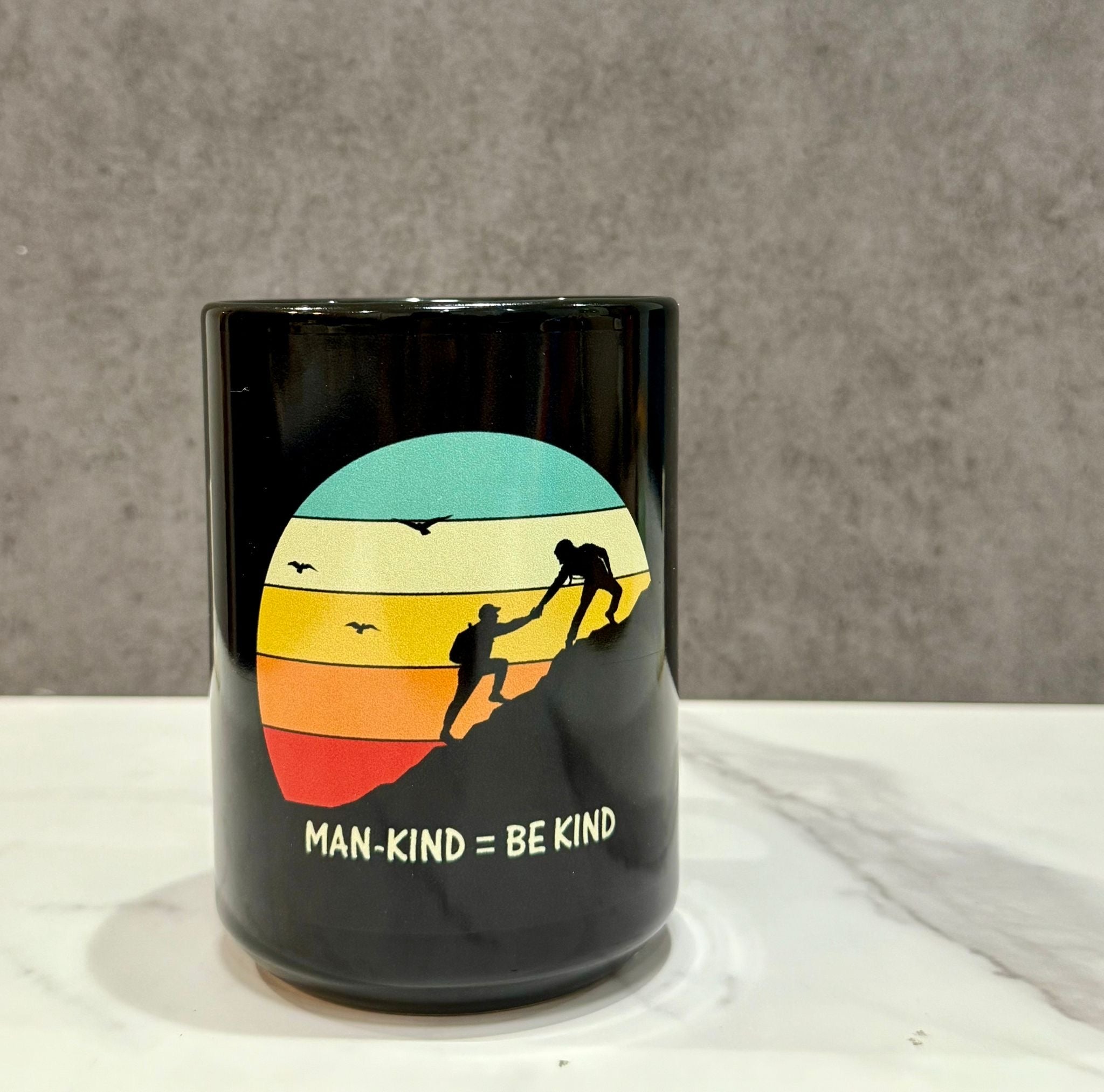 Be Kind Black Glossy Mug