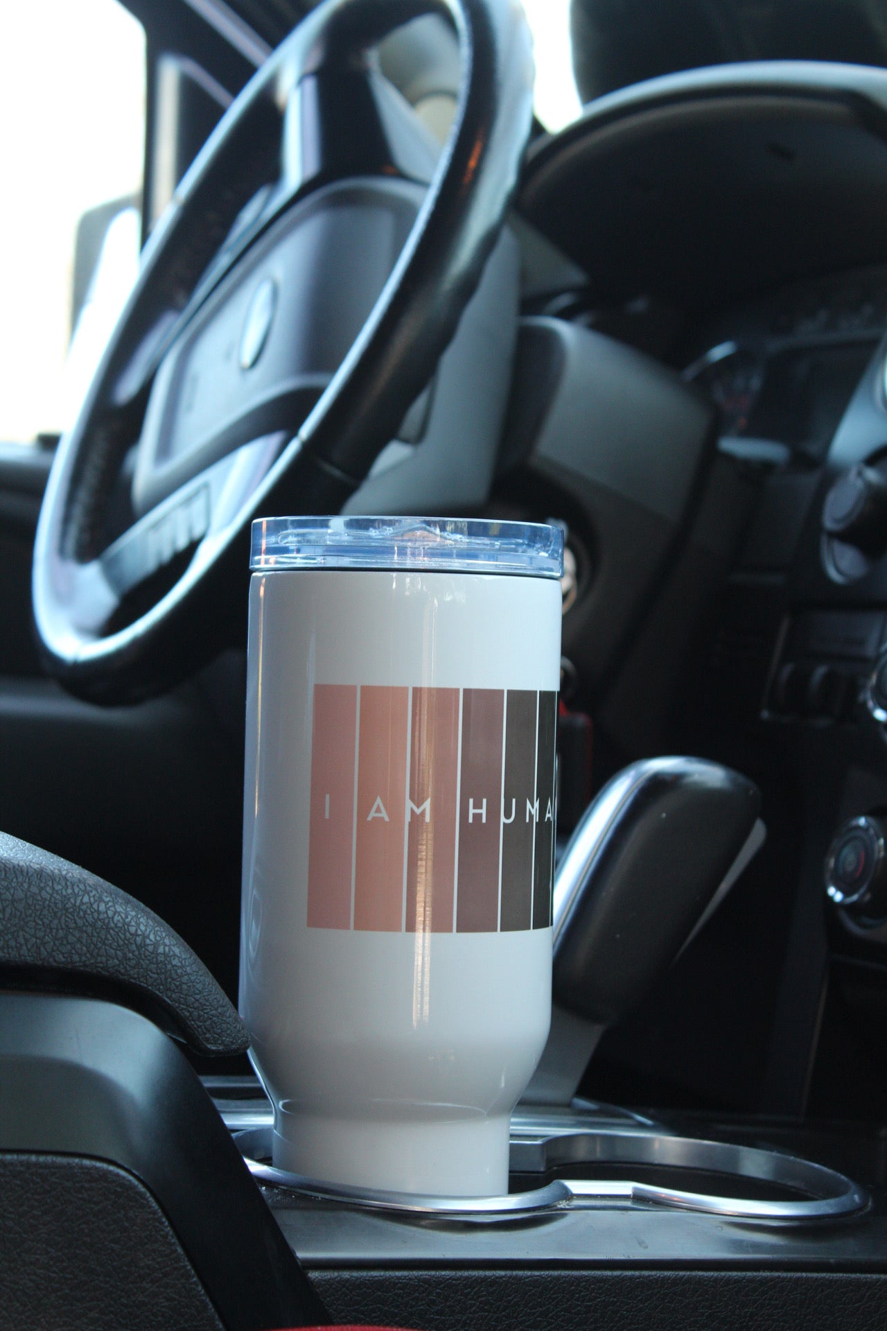 Stanley-Tumbler-I Am Human Travel mug with a handle-Motivational-Smart