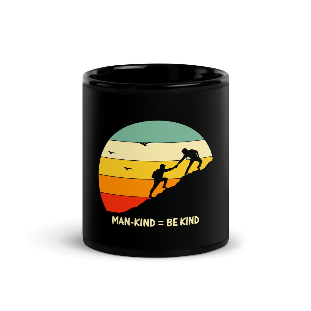 Be Kind Black Glossy Mug