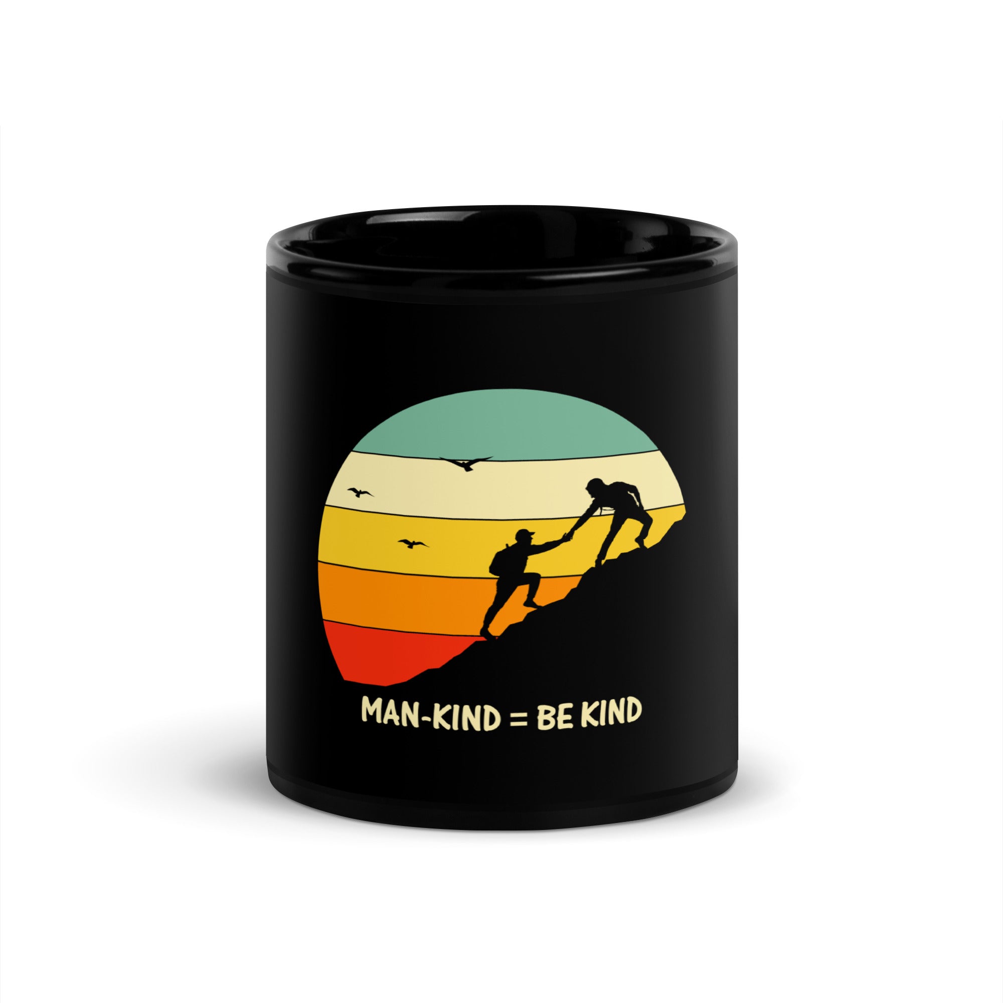 Be Kind Black Glossy Mug