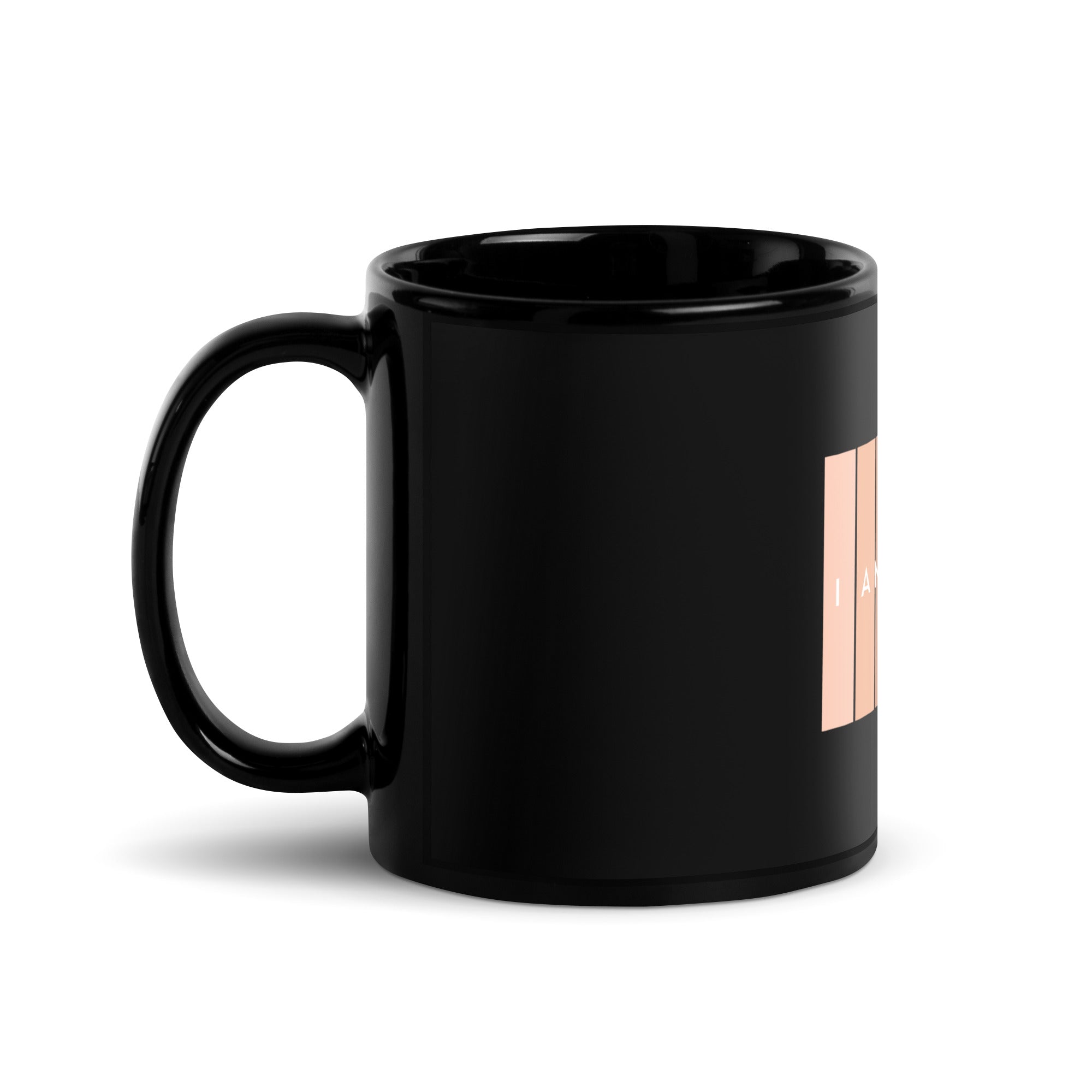 I Am Human Black Glossy Mug-Motivational-Smart-inspiration-kind-caring-compassion