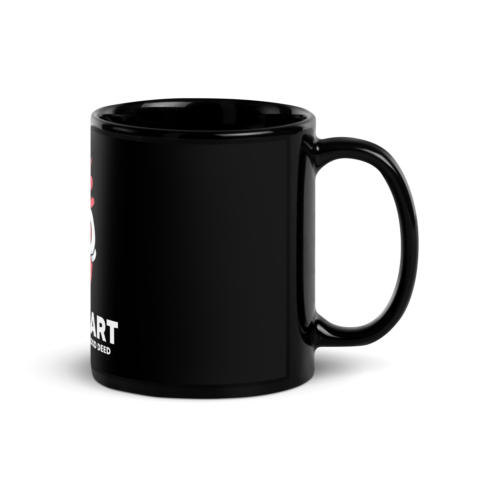 The Heart Never Forgets A Good Deed Black Glossy Mug-Motivational-Smart-inspiration-kind-caring-compassion