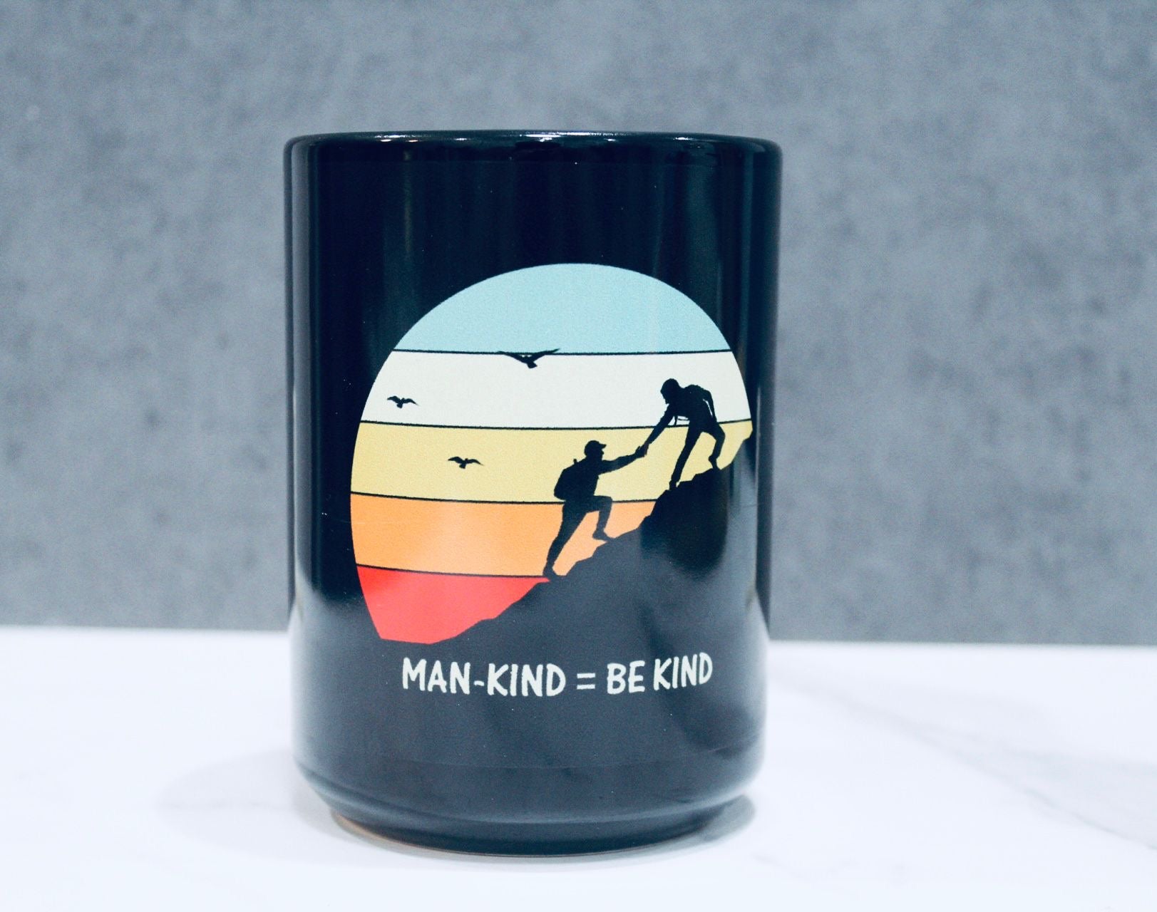 Be Kind Black Glossy Mug