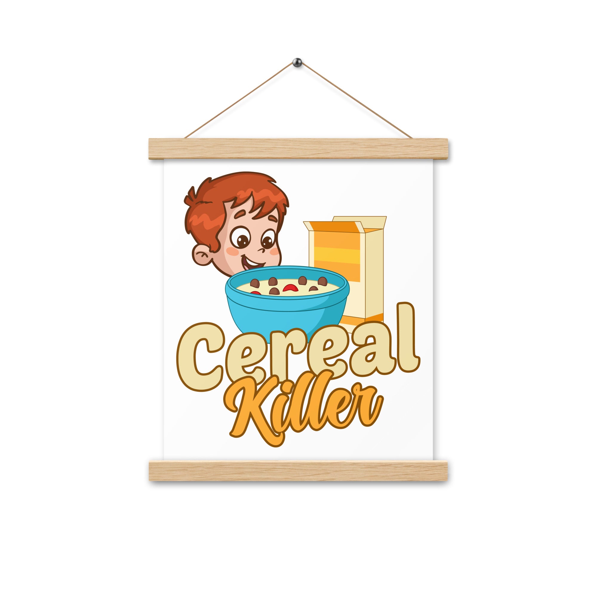 Cereal Killer Poster with hangers