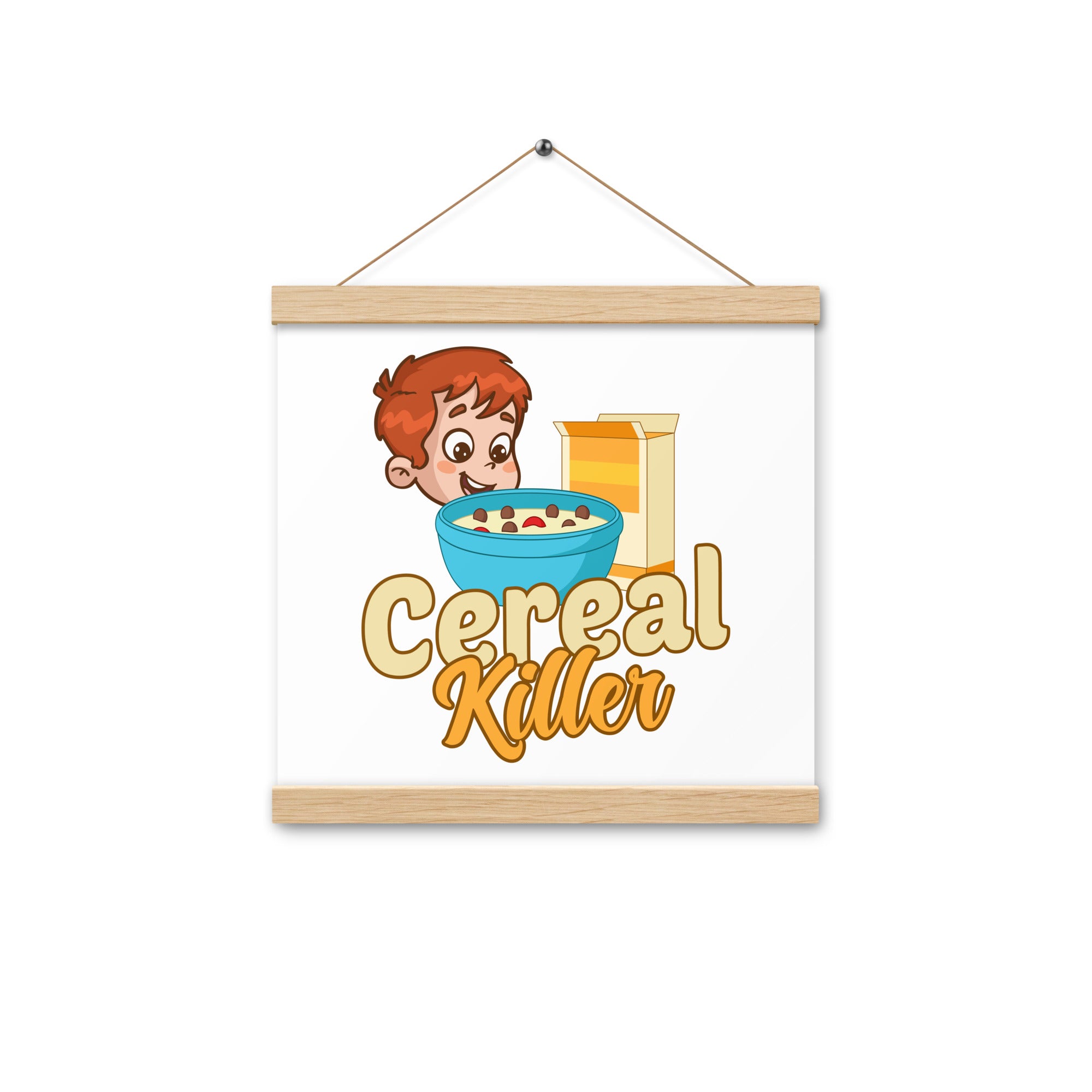 Cereal Killer Poster with hangers