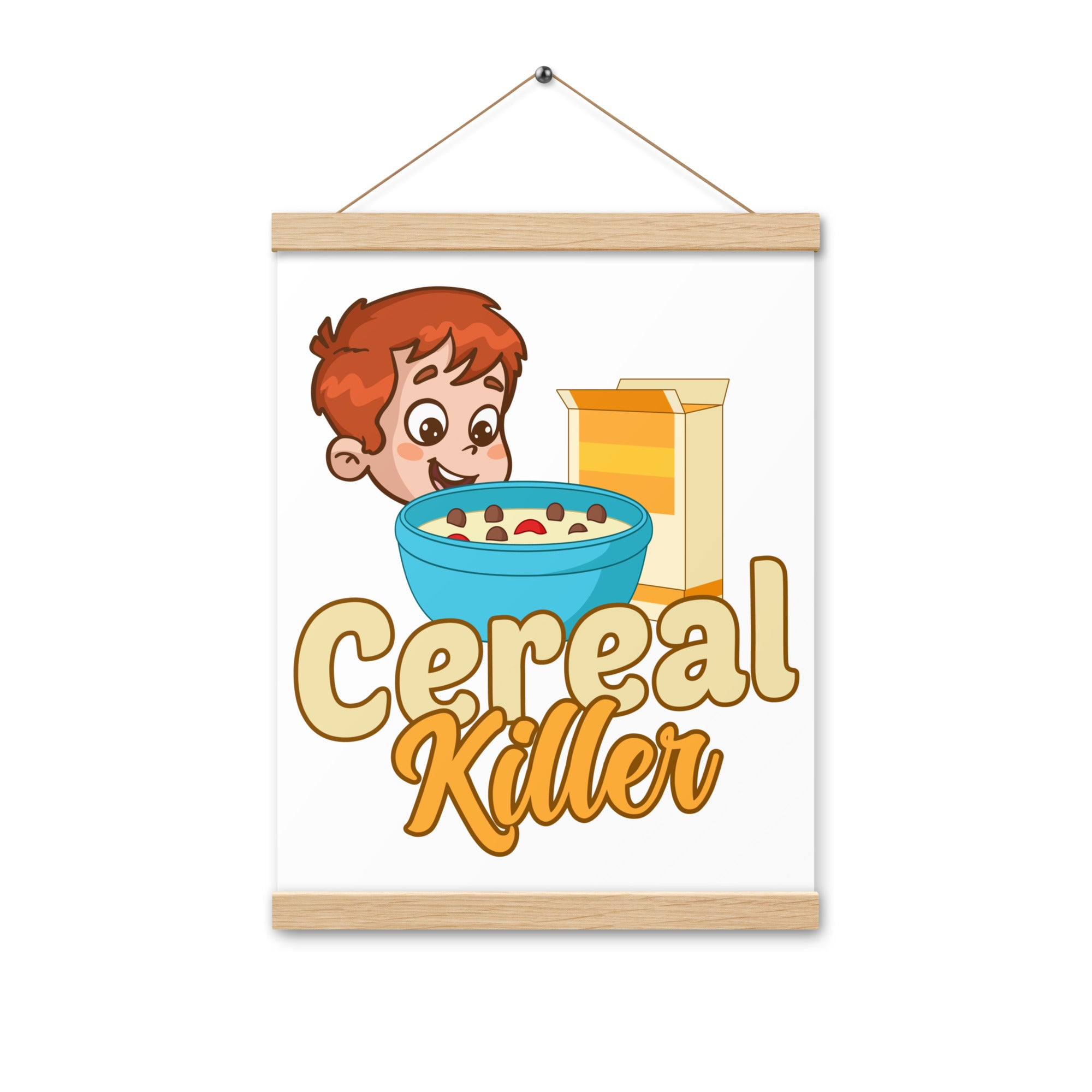 Cereal Killer Poster with hangers