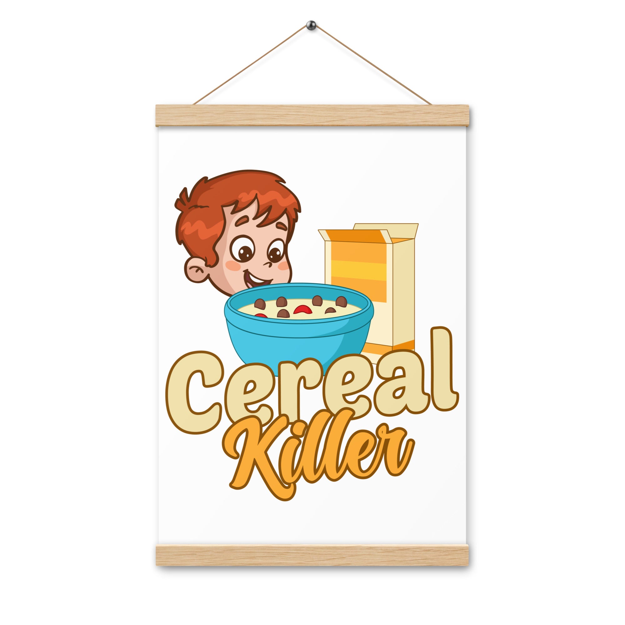 Cereal Killer Poster with hangers