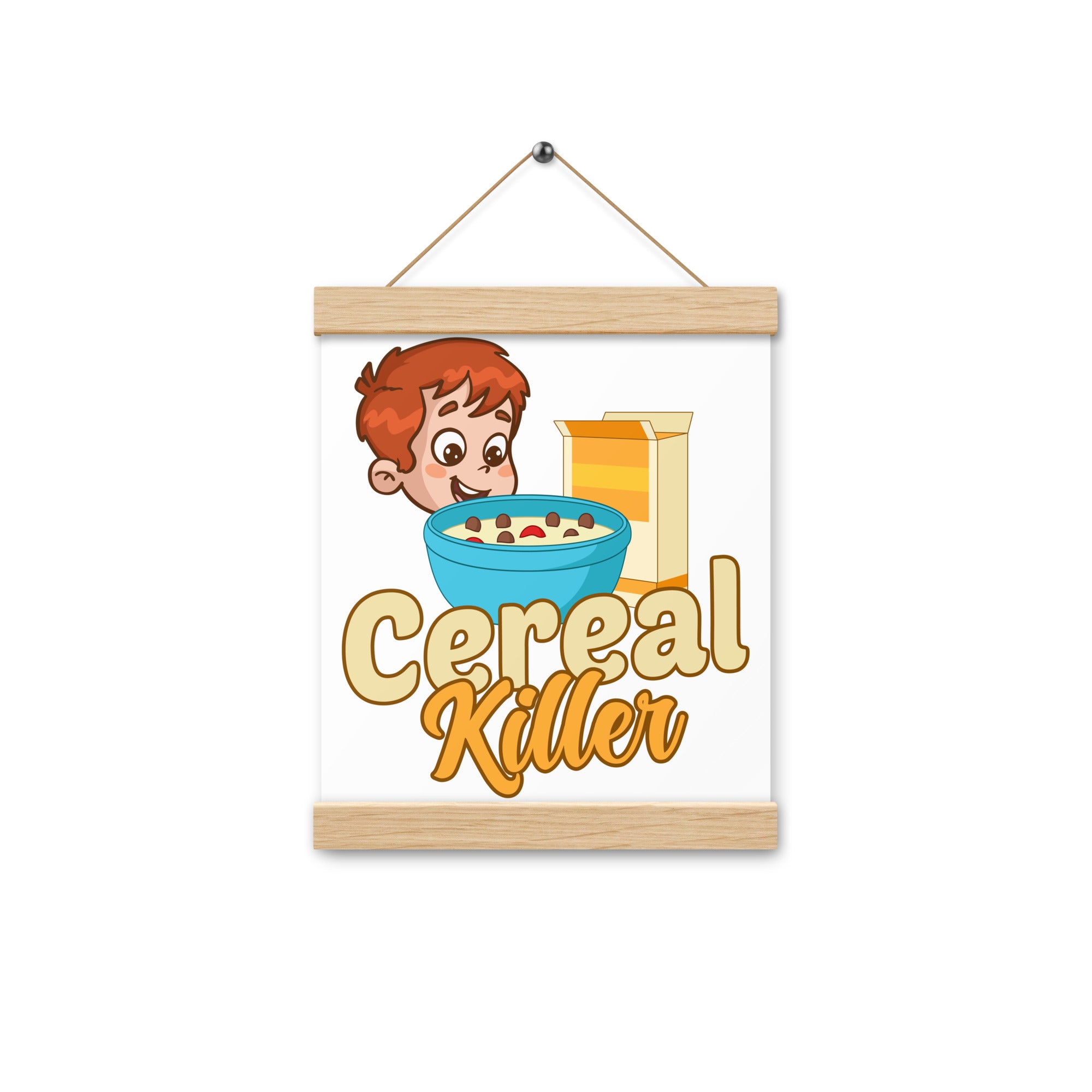 Cereal Killer Poster with hangers