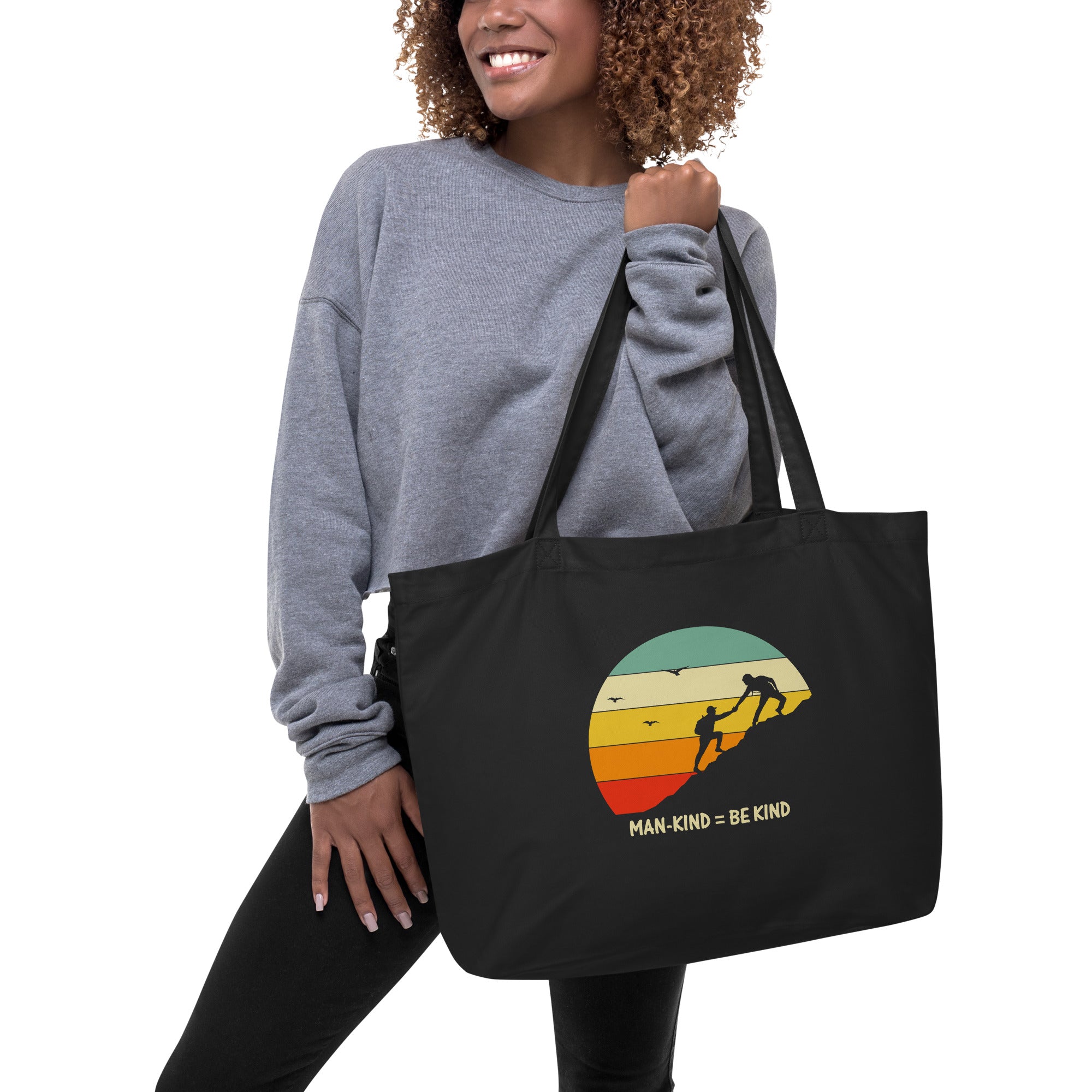 Be Kind Large organic tote bag