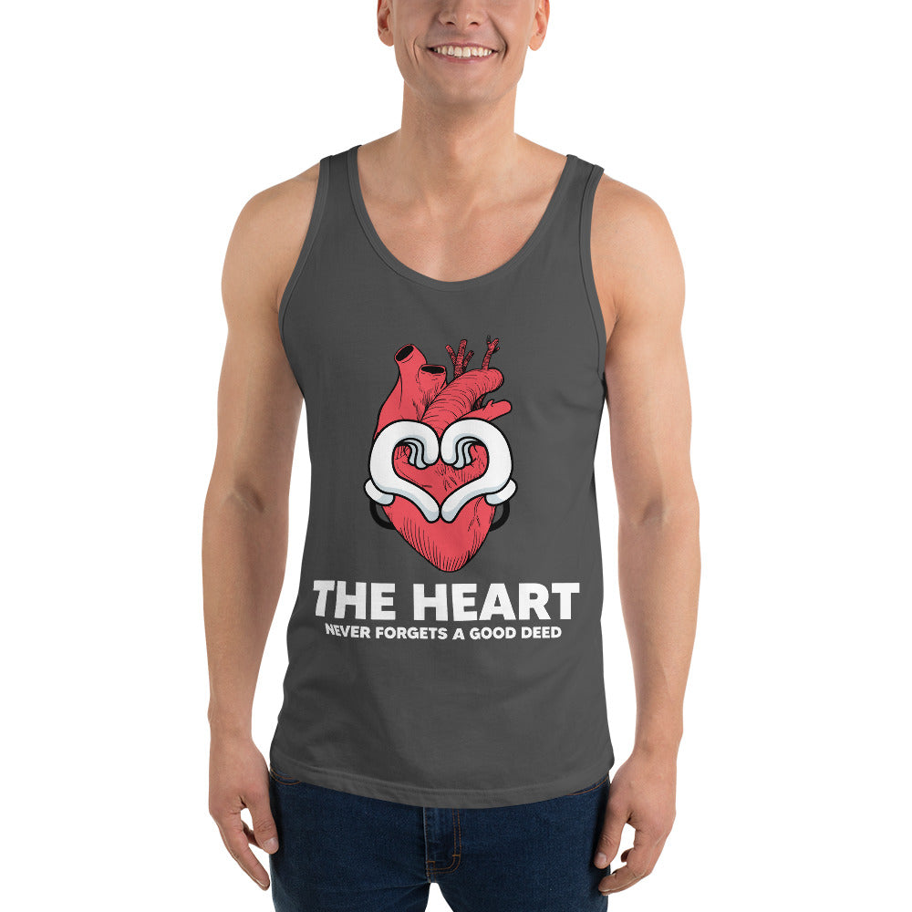The Heart Never Forgets A Good Deed  Unisex Tank Top-Motivational-Smart-inspiration-kind-caring-compassion