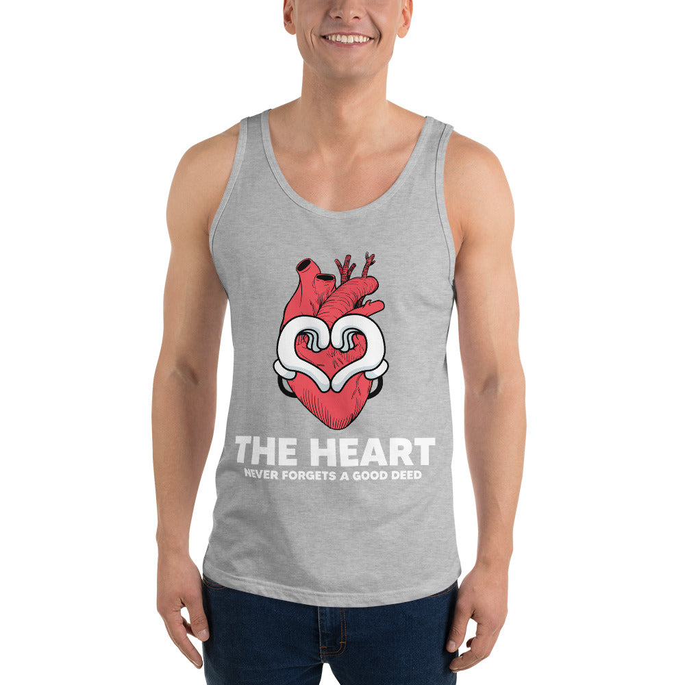 The Heart Never Forgets A Good Deed  Unisex Tank Top-Motivational-Smart-inspiration-kind-caring-compassion