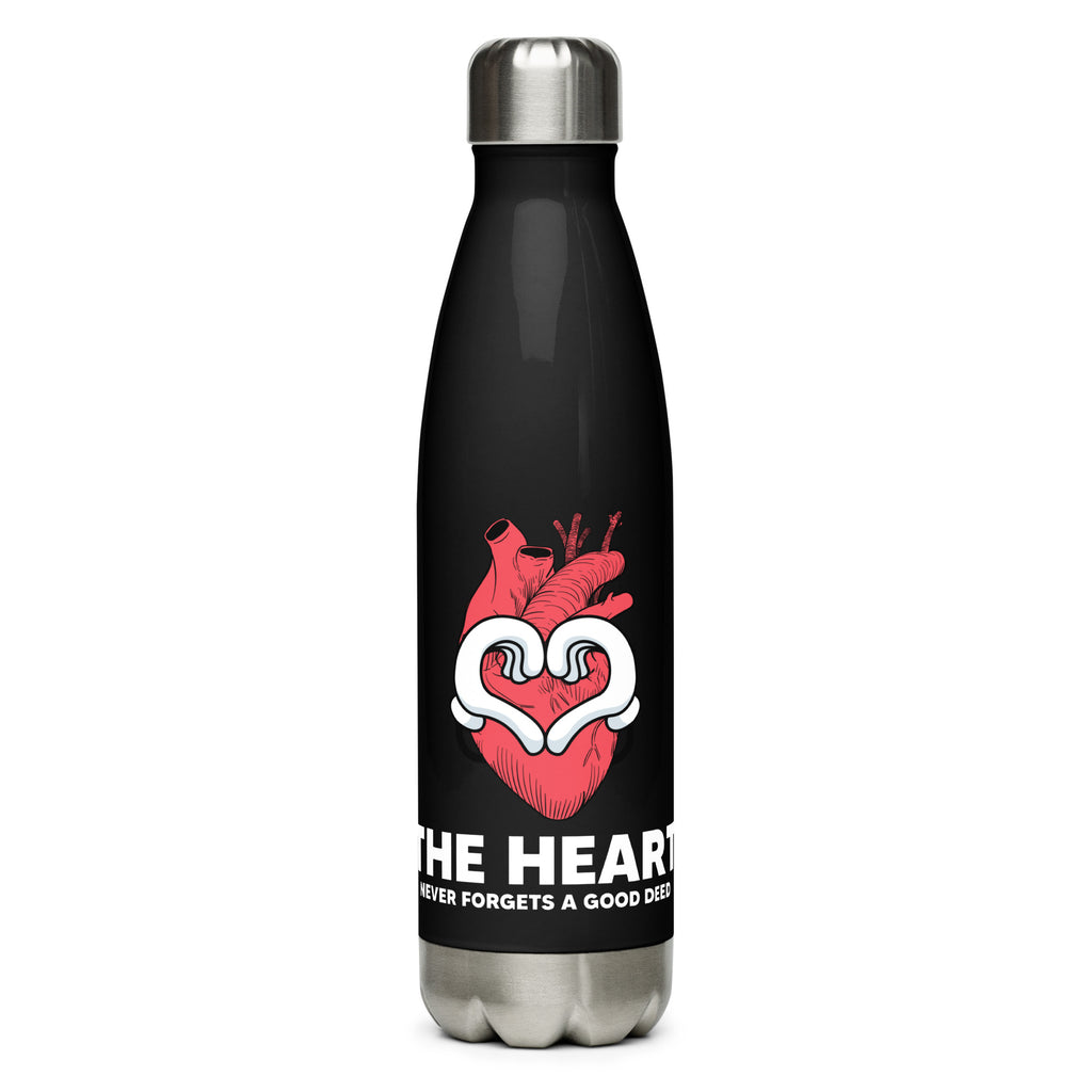 The Heart Never Forgets A Good Deed Stainless Steel Water Bottle