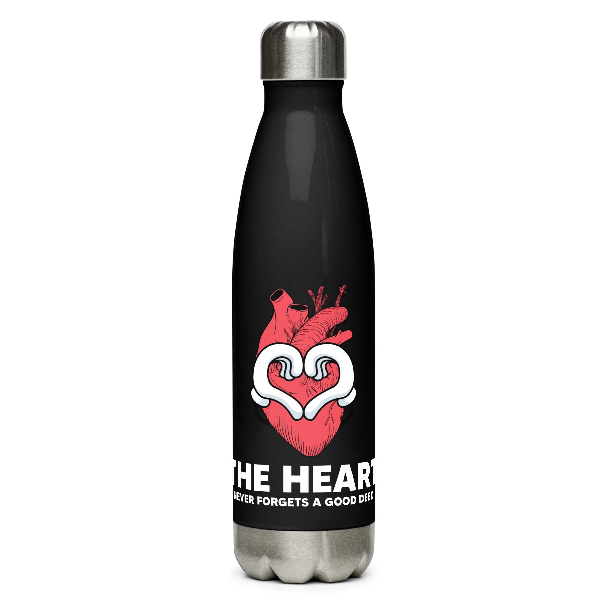 The Heart Never Forgets A Good Deed Stainless Steel Water Bottle