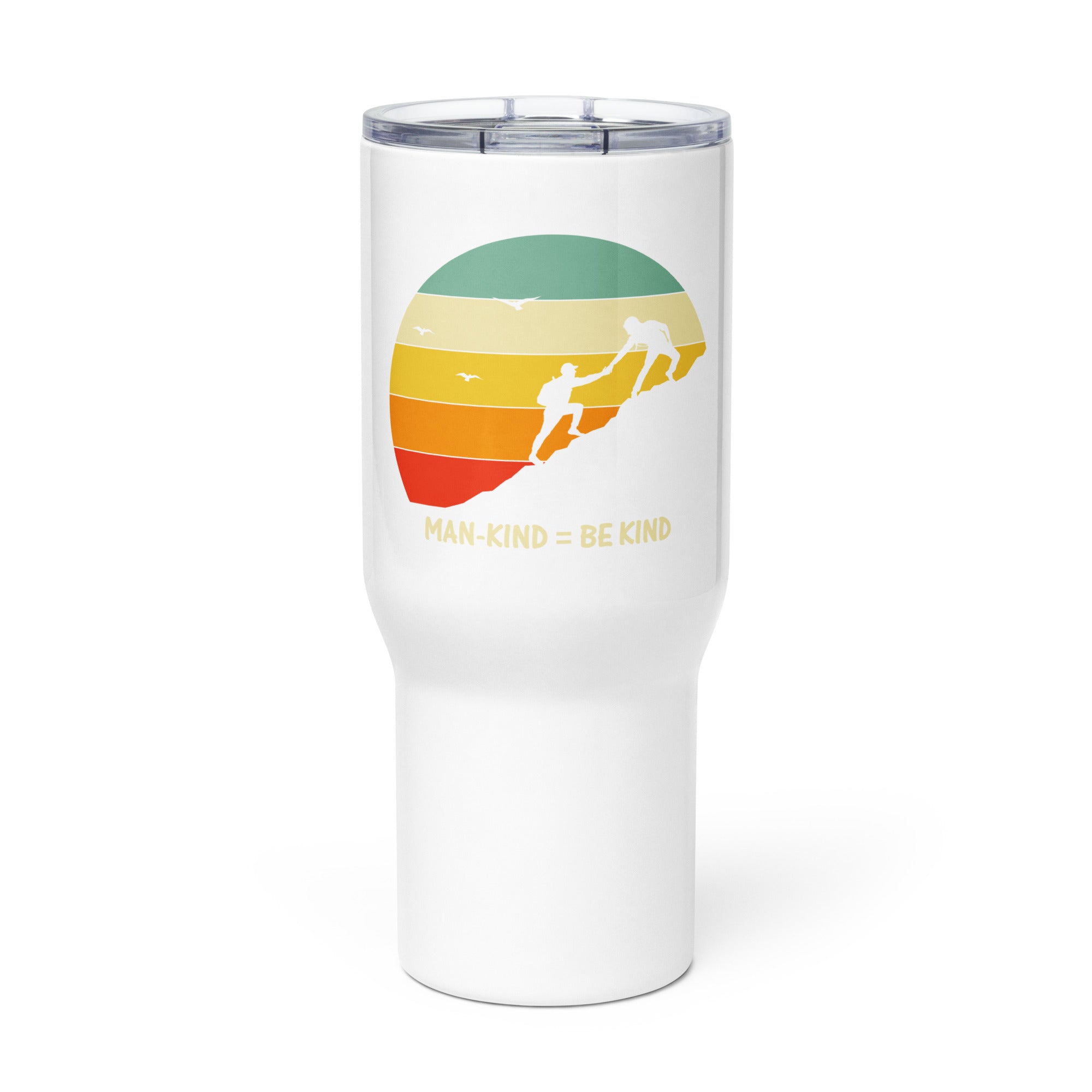 Stanley-Tumbler-Be Kind Travel mug with a handle