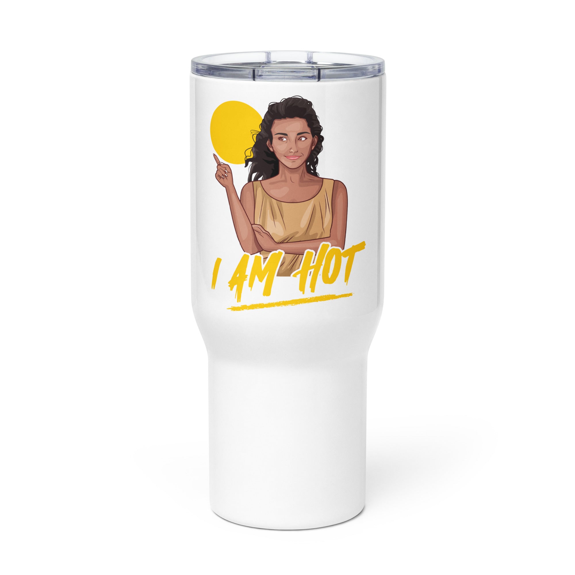 Travel mug with a handle