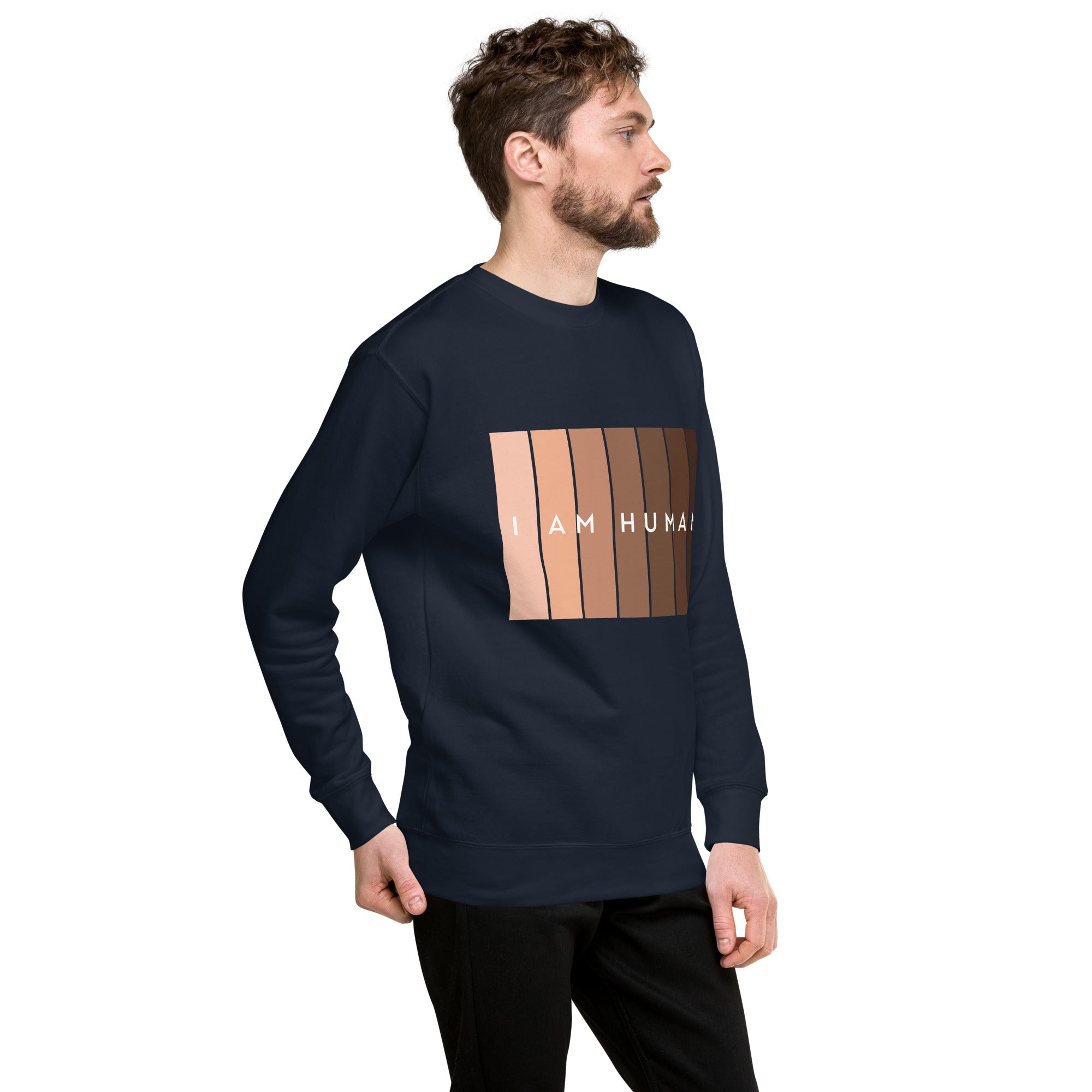 I Am Human Unisex Premium Sweatshirt-Motivational-Smart- Kind-caring