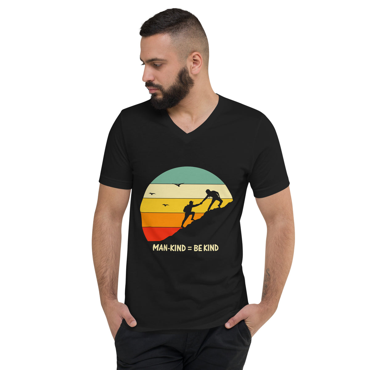 Unisex Short Sleeve V-Neck T-Shirt