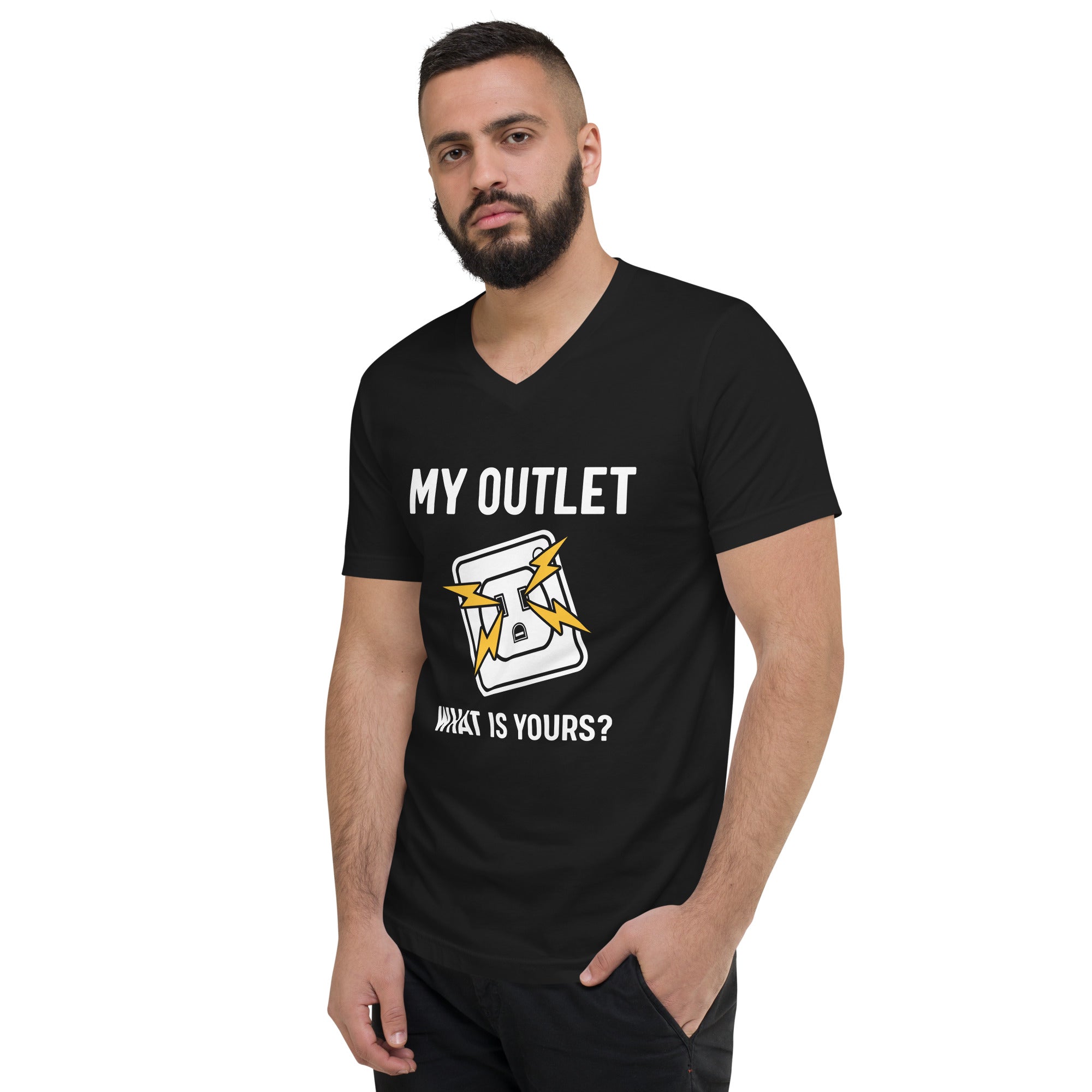 My Outlet What Is Yours ? Unisex Short Sleeve V-Neck T-Shirt