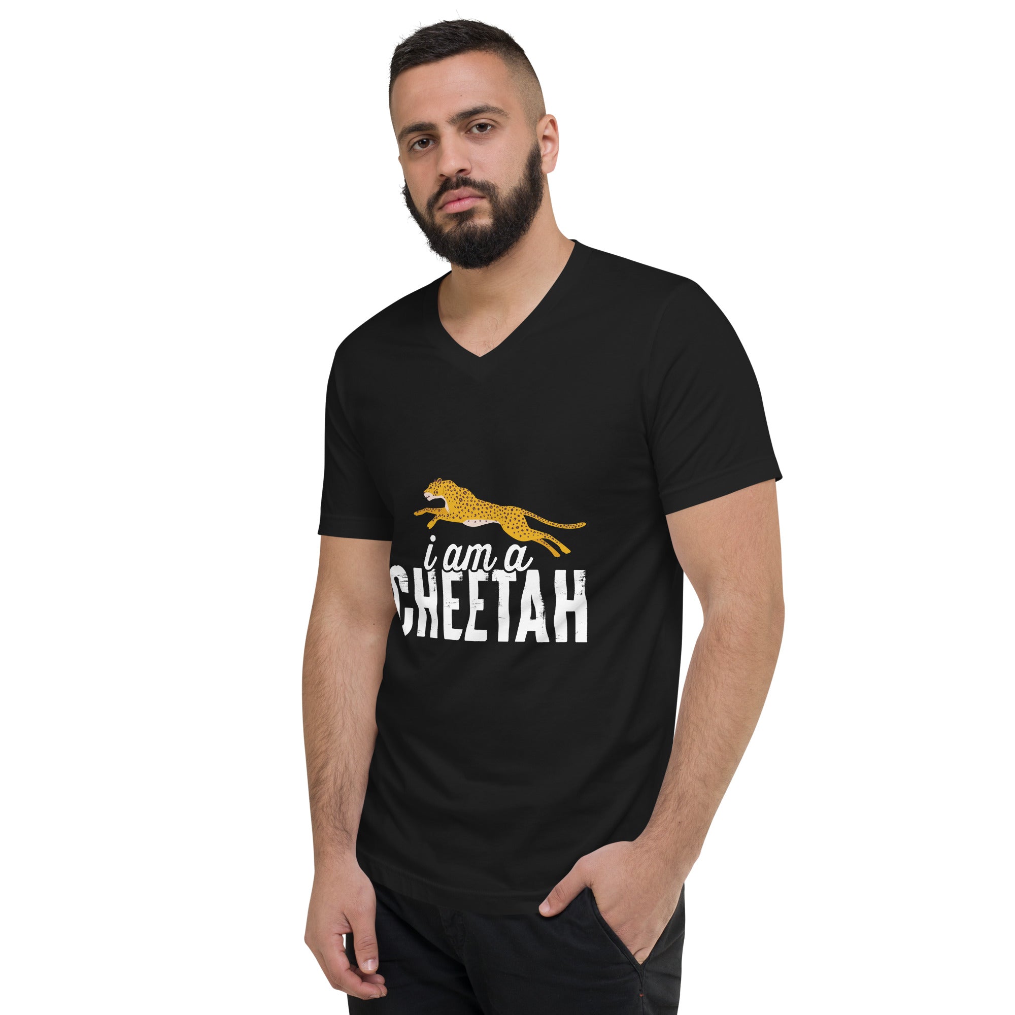I Am Cheetah Unisex Short Sleeve V-Neck T-Shirt