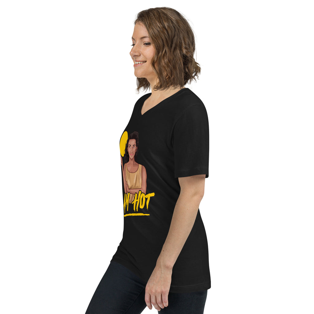 I Am Hot Unisex Short Sleeve V-Neck T-Shirt