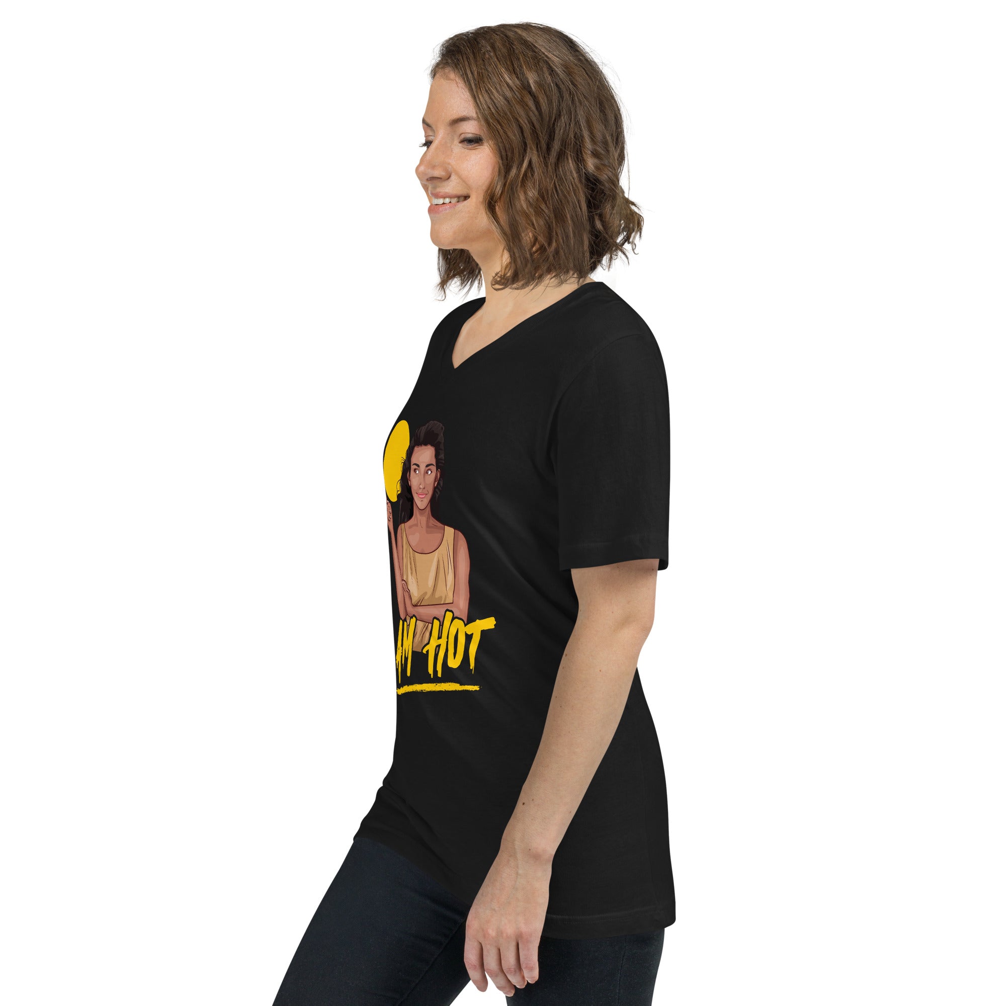 I Am Hot Unisex Short Sleeve V-Neck T-Shirt