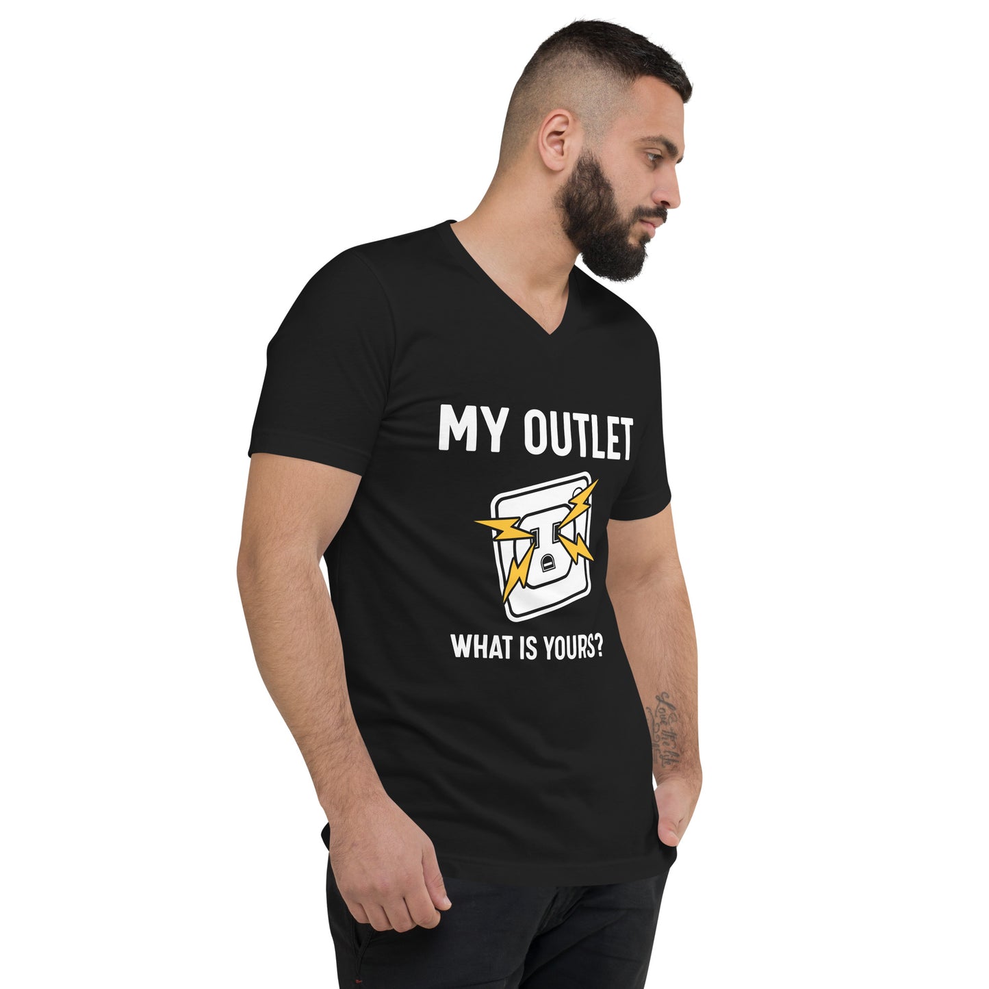 My Outlet What Is Yours ? Unisex Short Sleeve V-Neck T-Shirt