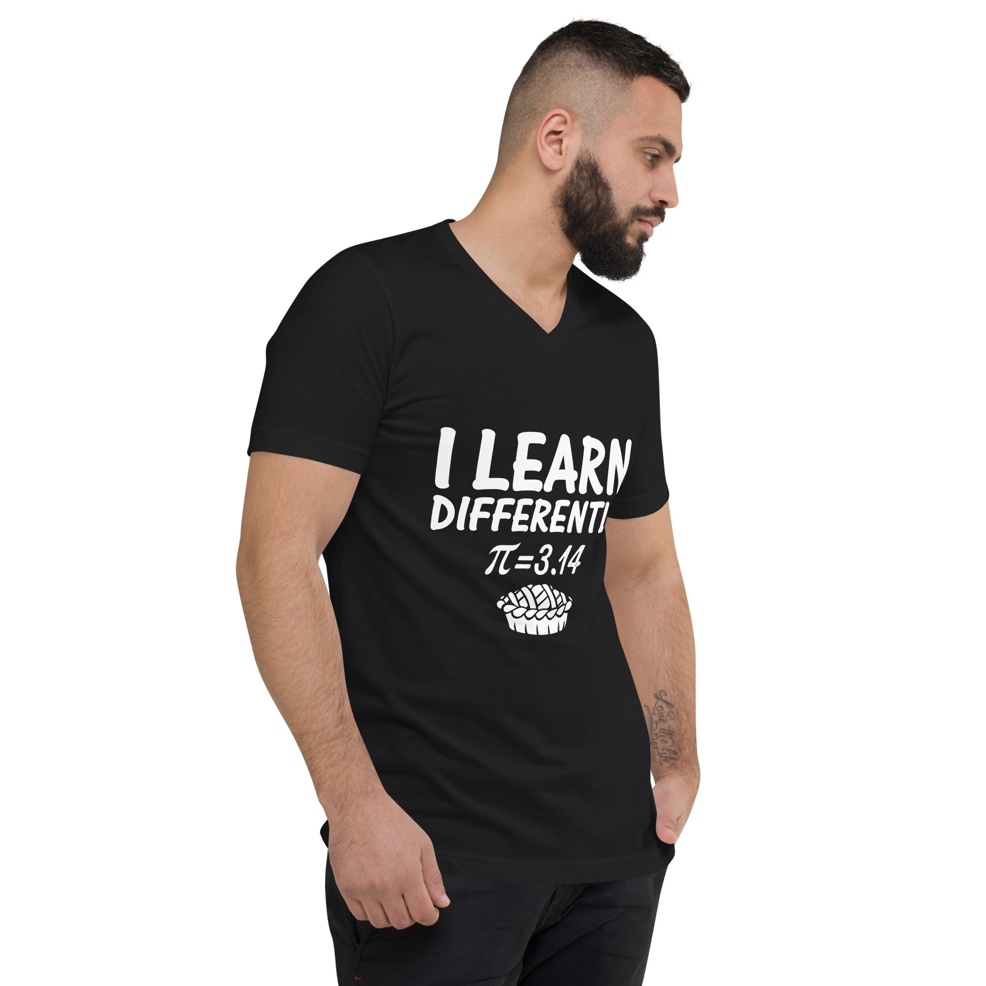 I Learn Differently   Unisex Short Sleeve V-Neck T-Shirt