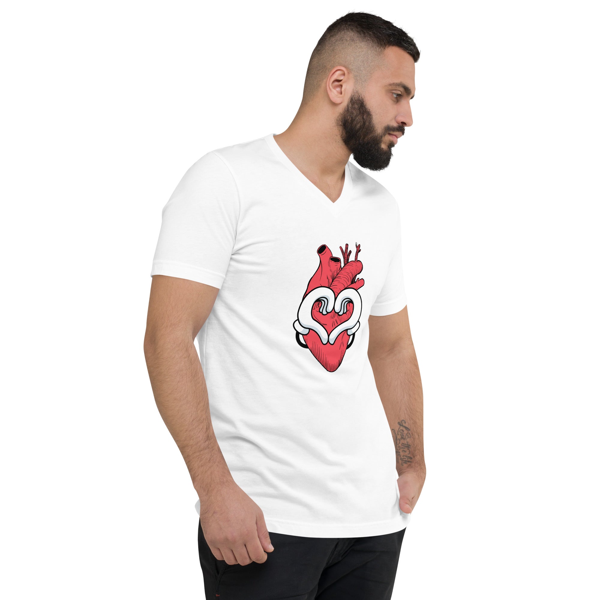 The Heart Never Forgets A Good Deed Unisex Short Sleeve V-Neck T-Shirt