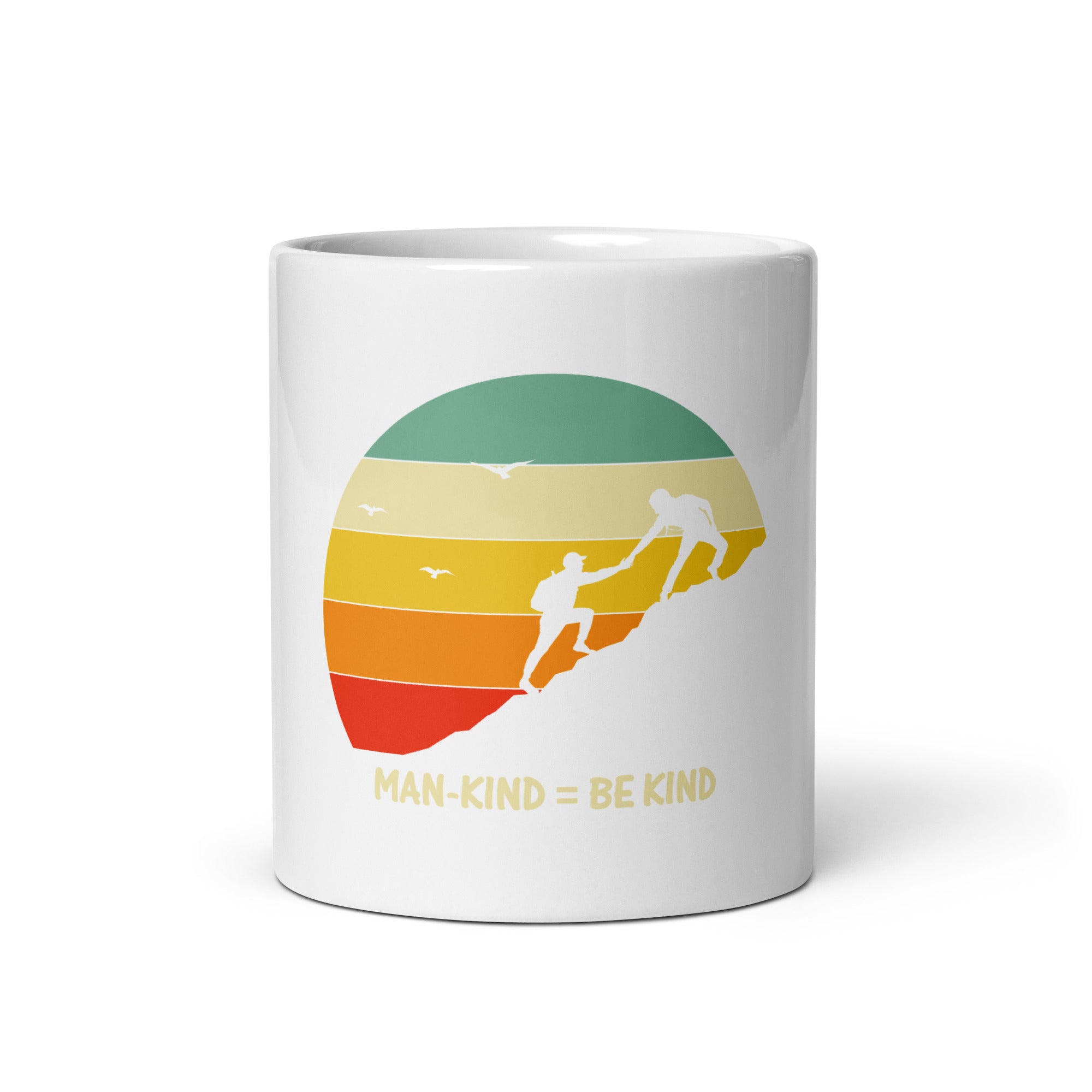 Be Kind White glossy mug