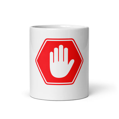 Stop Fkng White glossy mug