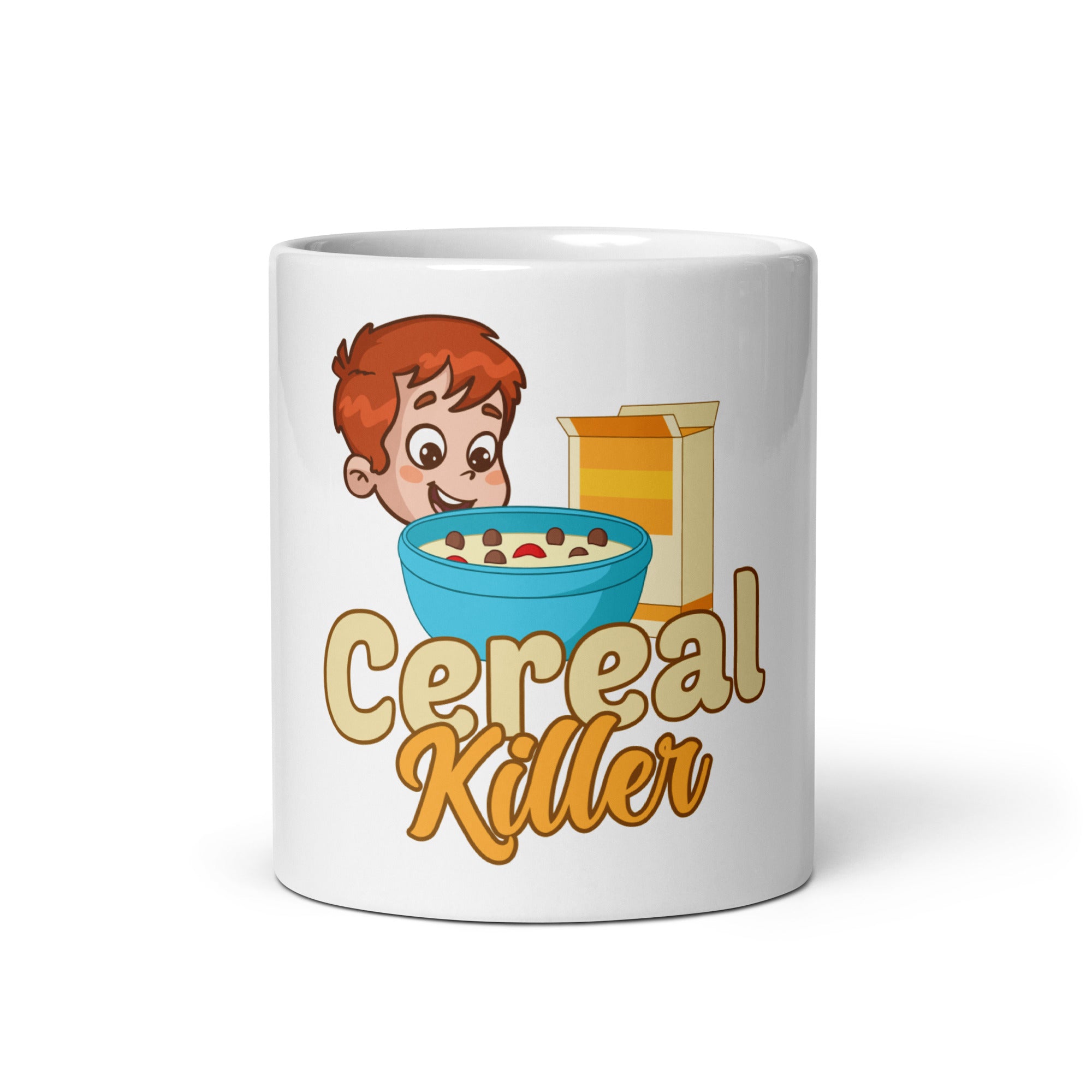 Cereal Killer White glossy mug