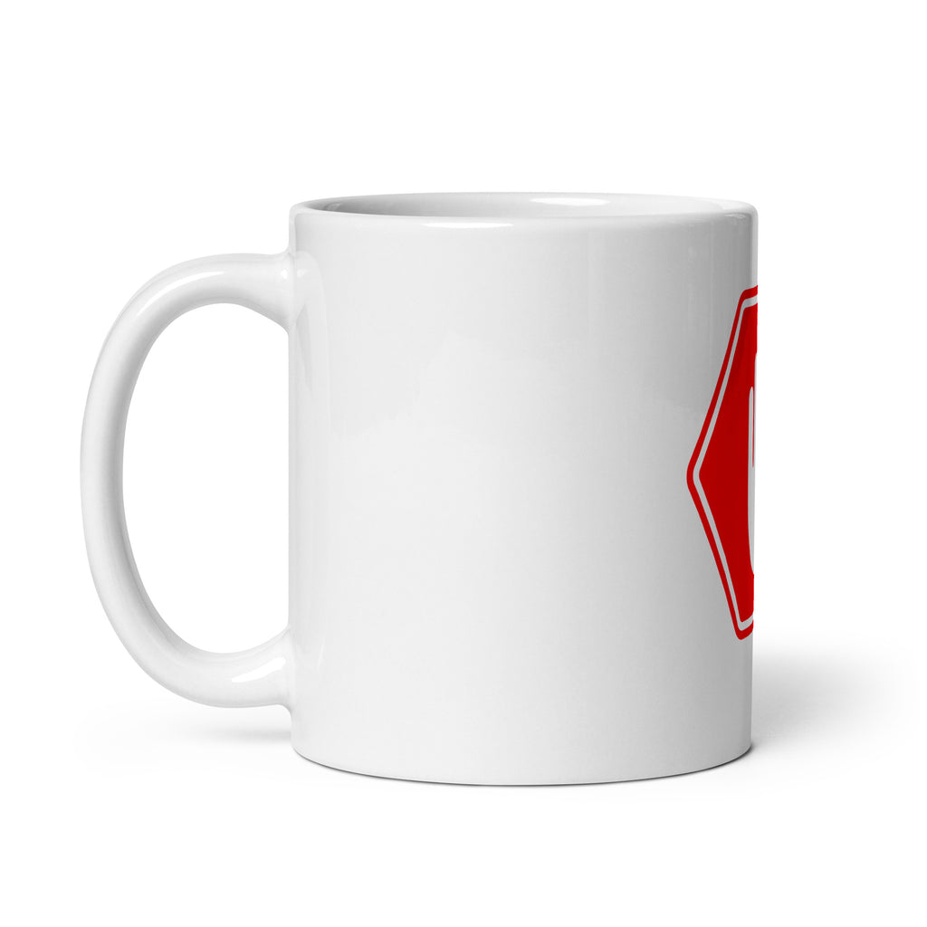 Stop Fkng White glossy mug
