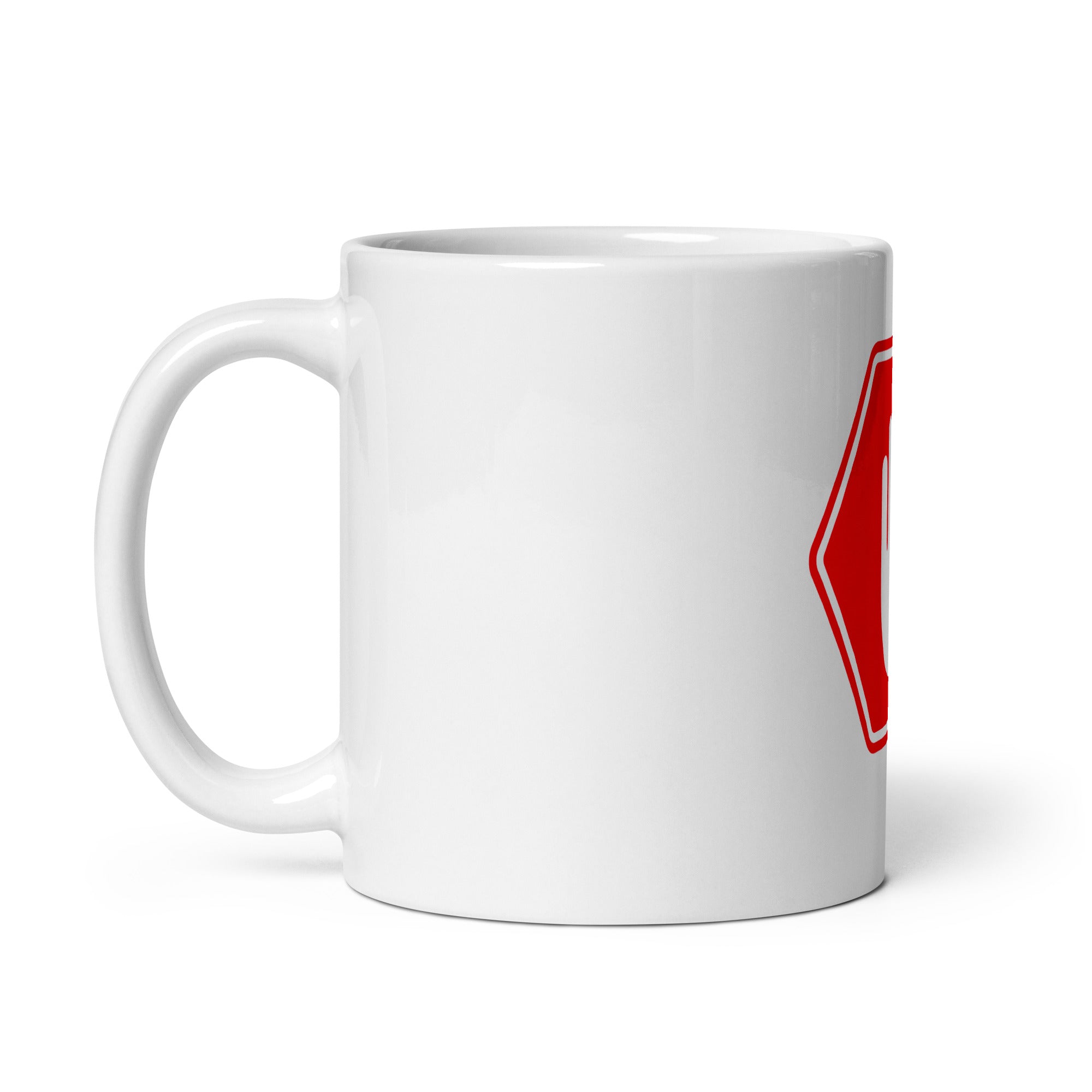 Stop Fkng White glossy mug