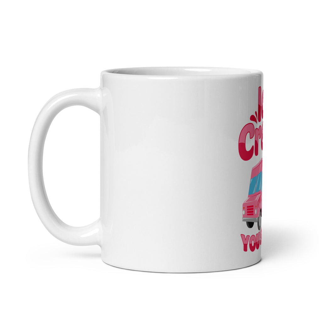 Ice Cream You Scream White glossy mug