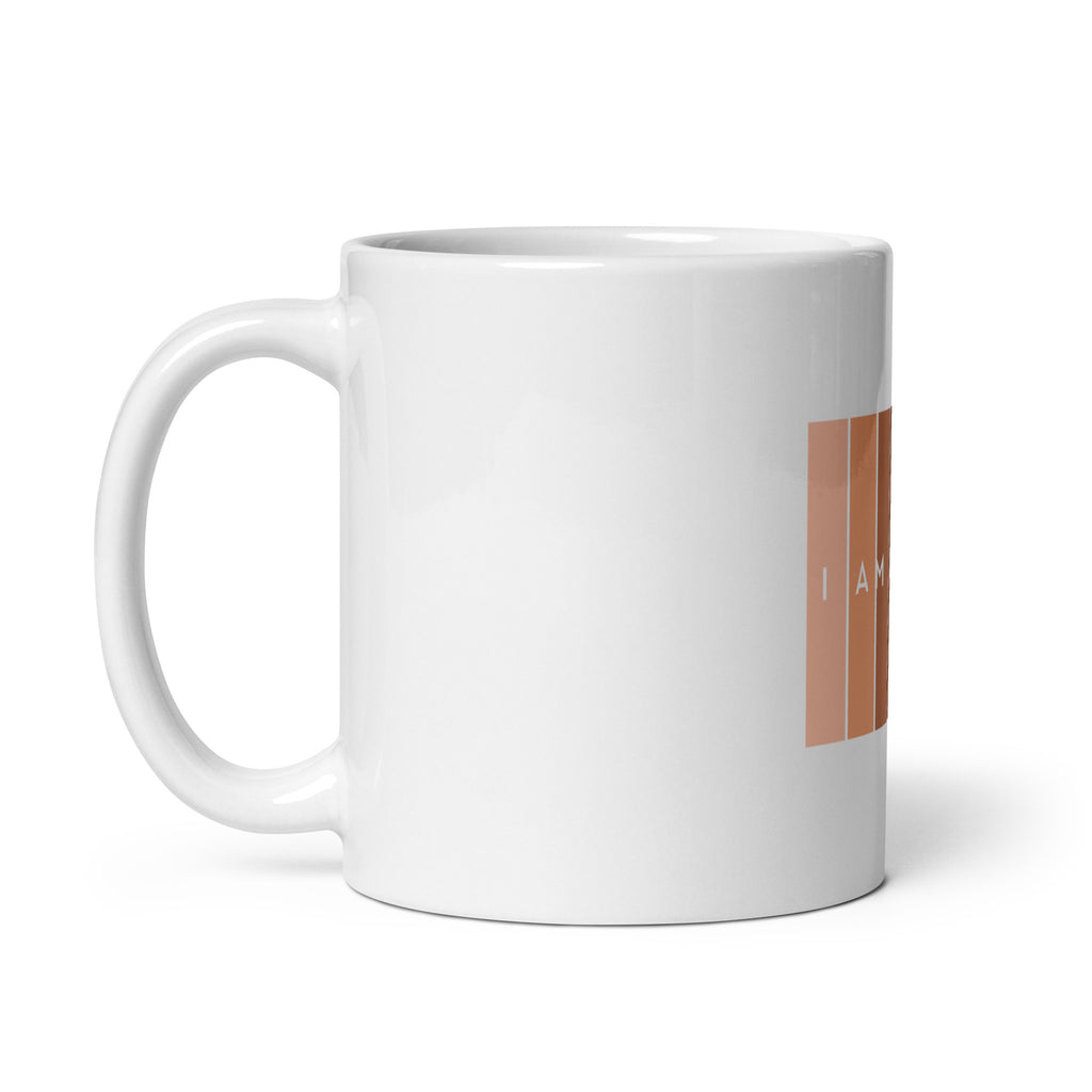 I Am Human White glossy mug-Motivational-Smart-inspiration-kind-caring-compassion