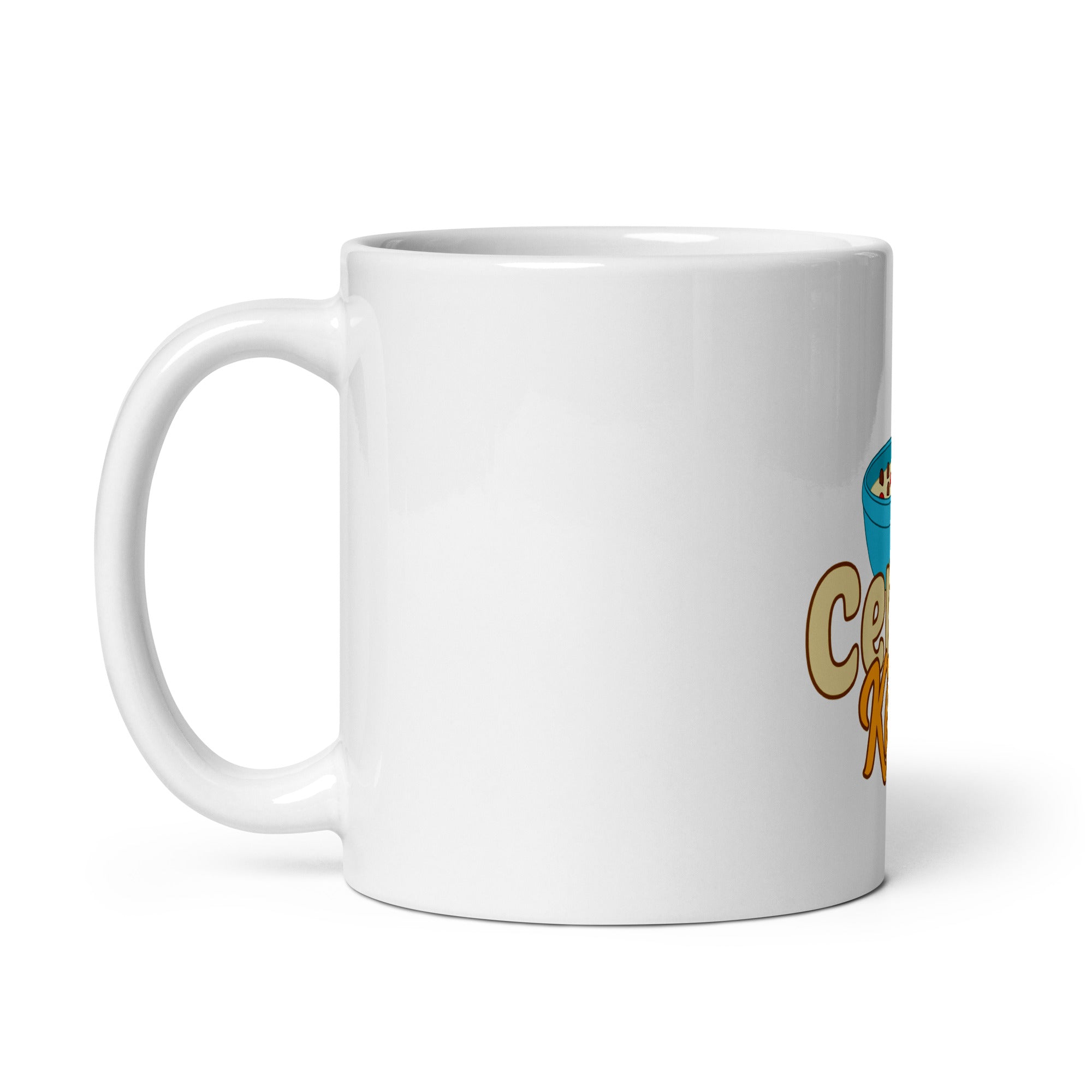 Cereal Killer White glossy mug