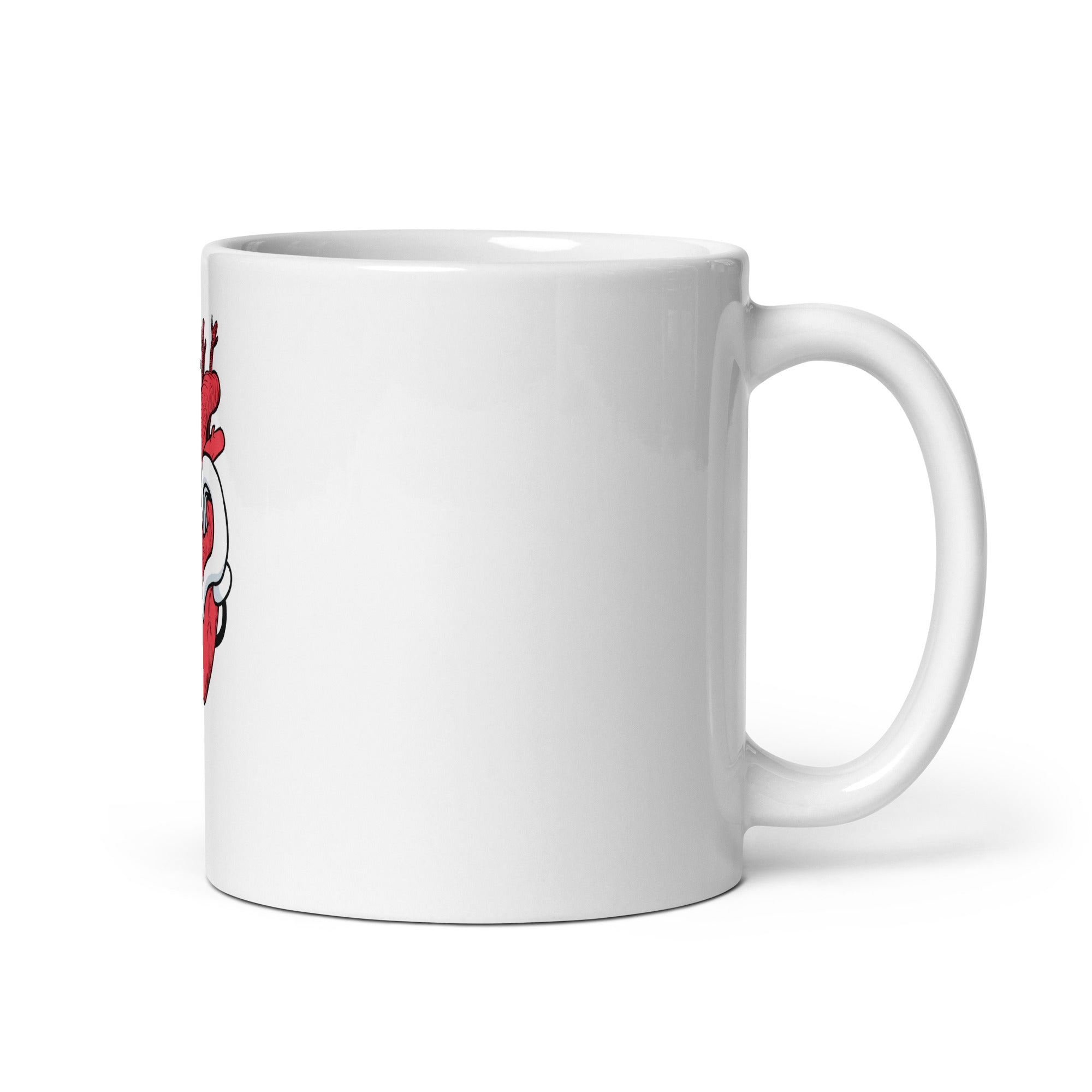 The Heart Never Forgets A Good Deed White glossy mug