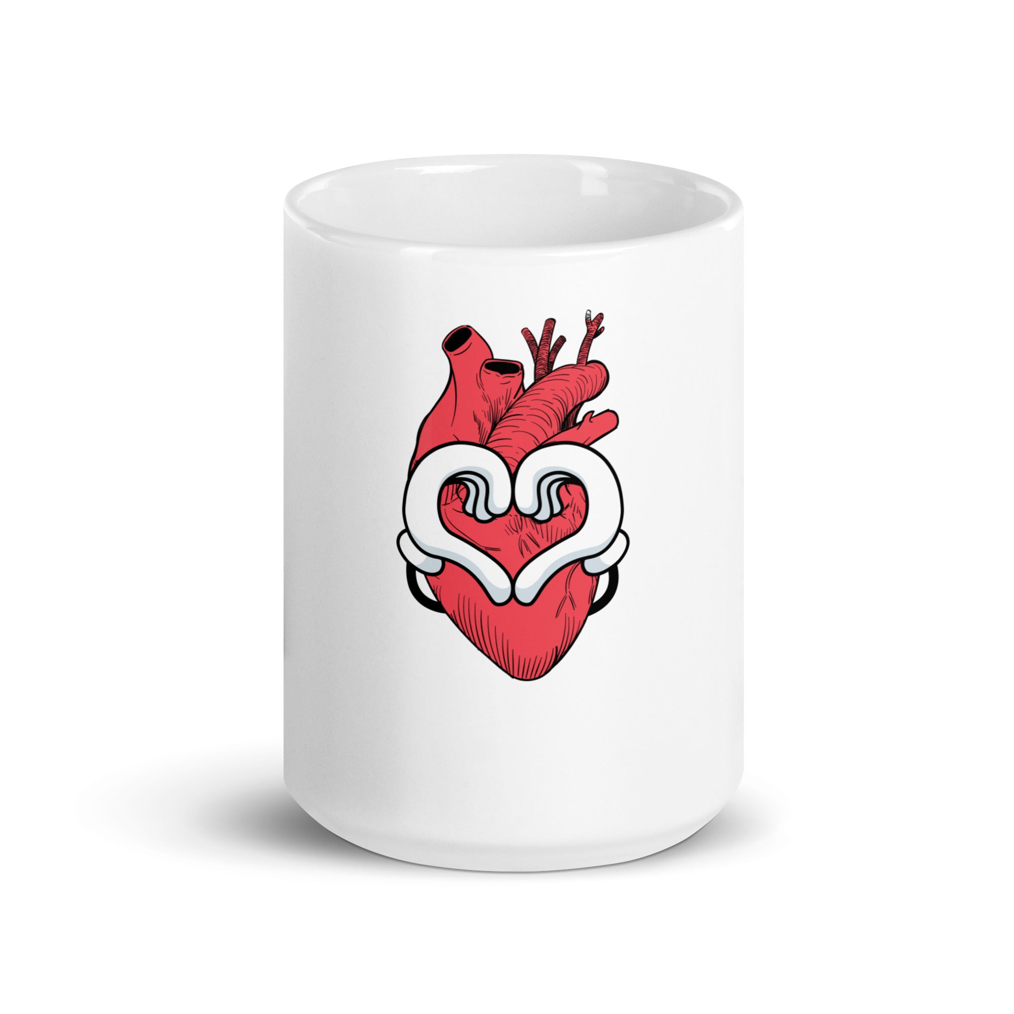 The Heart Never Forgets A Good Deed White glossy mug