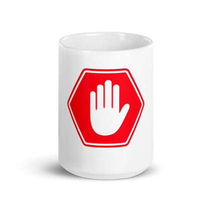 Stop Fkng White glossy mug