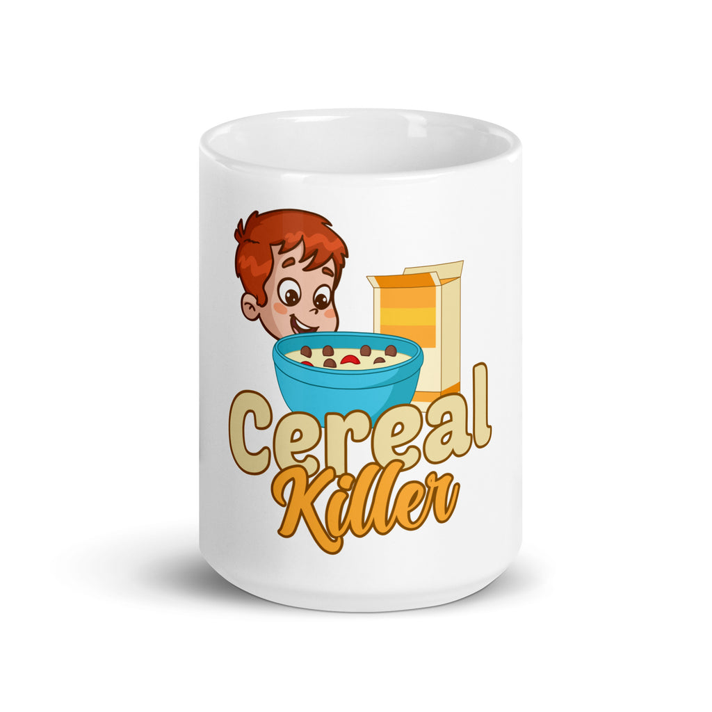 Cereal Killer White glossy mug