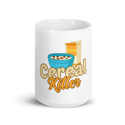 Cereal Killer White glossy mug