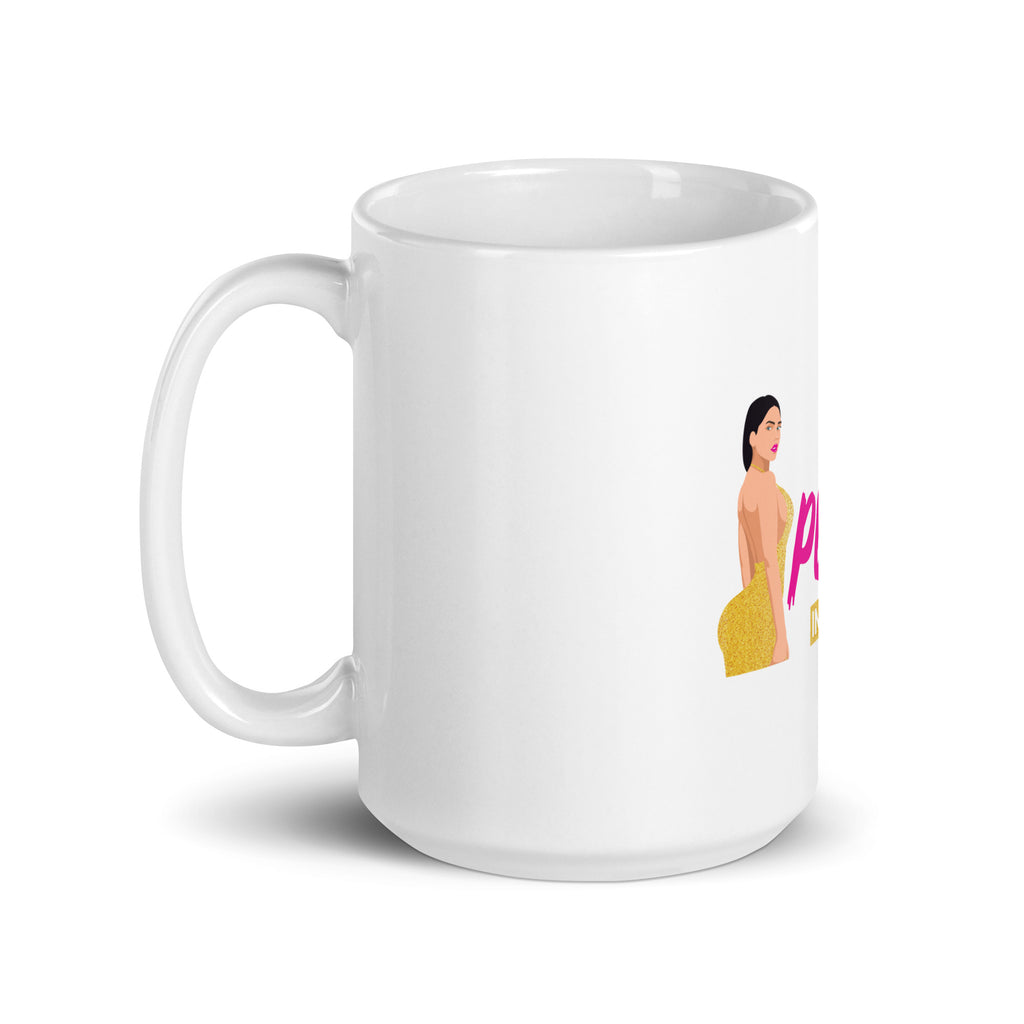 There is Power in The Hip White glossy mug