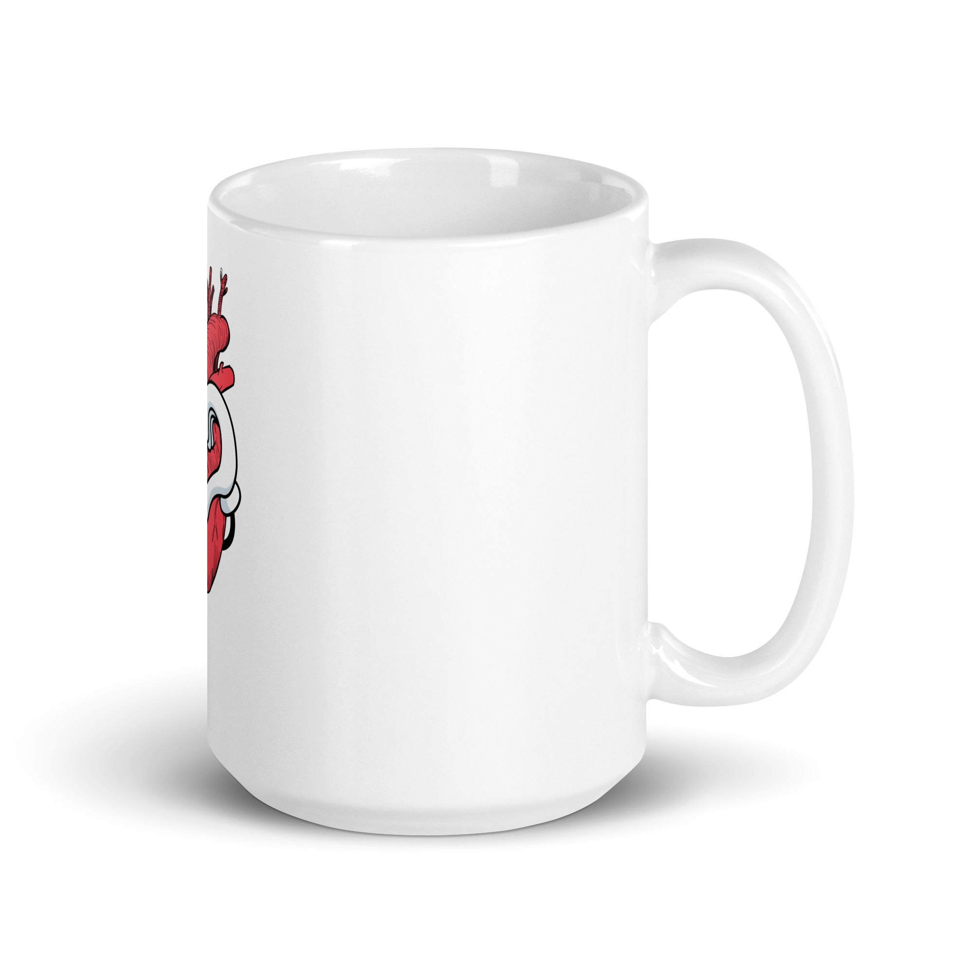 The Heart Never Forgets A Good Deed White glossy mug