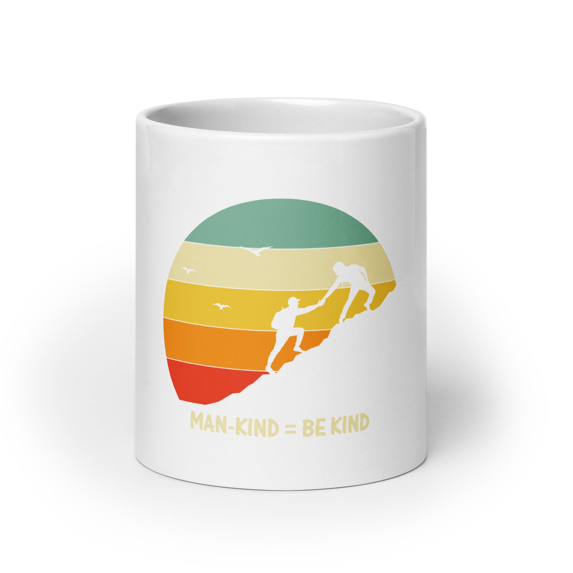 Be Kind White glossy mug